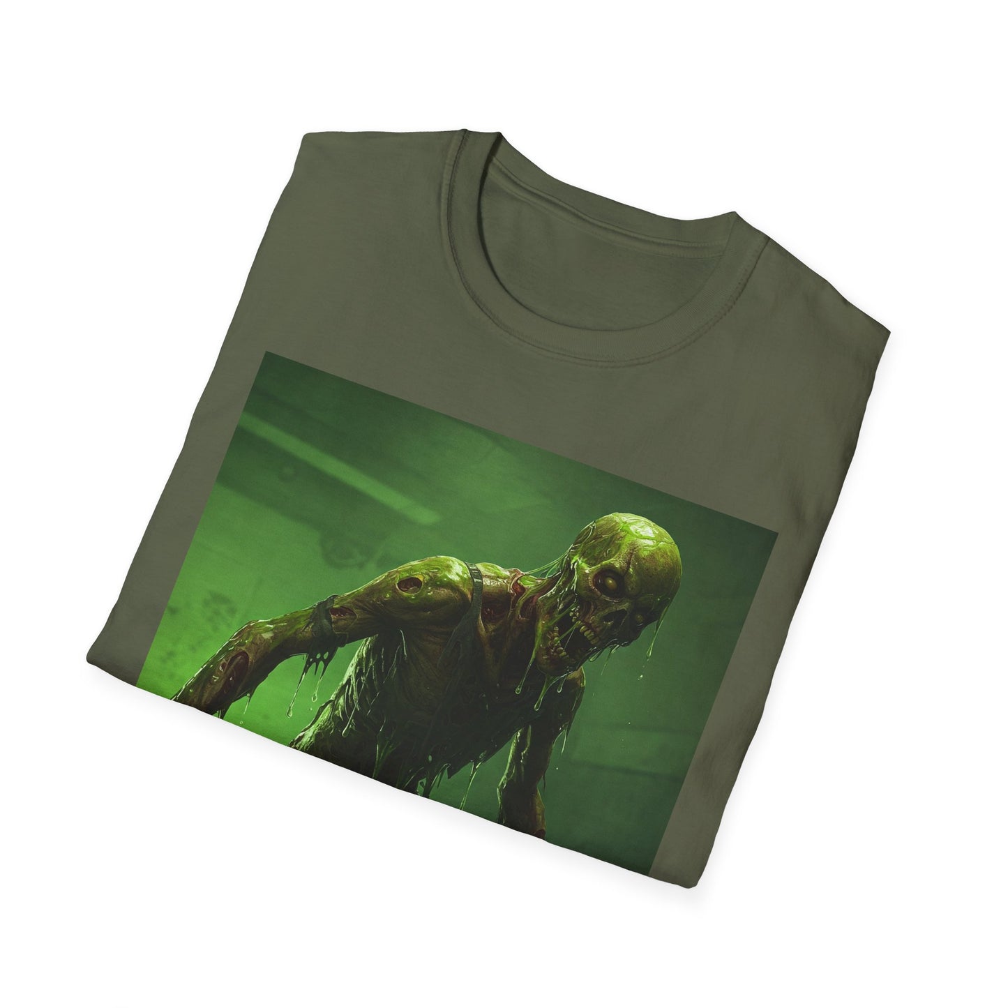 Apocalyptic Portrait Tee, bold, decaying zombie graphic