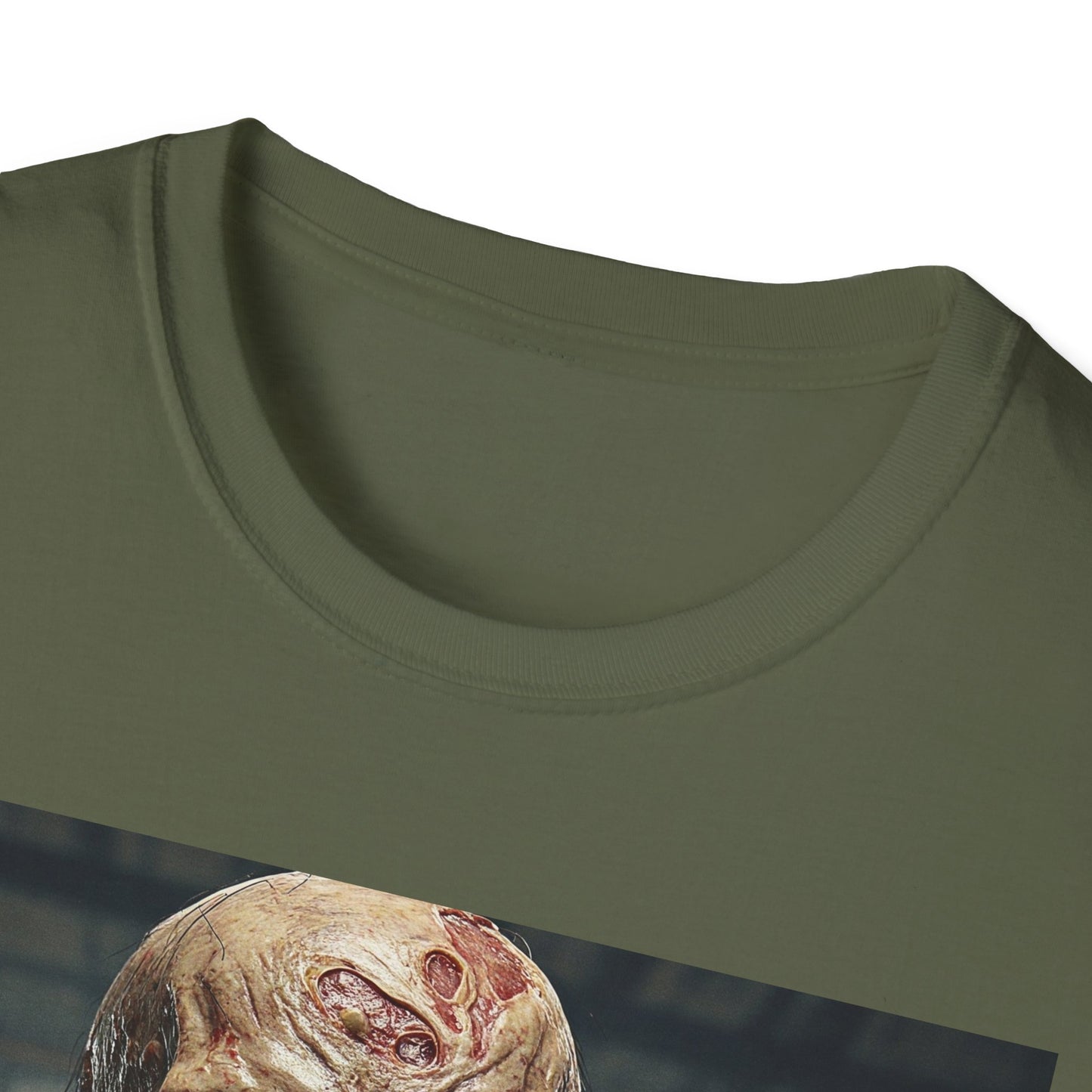 Apocalyptic Portrait Tee, bold, decaying zombie graphic