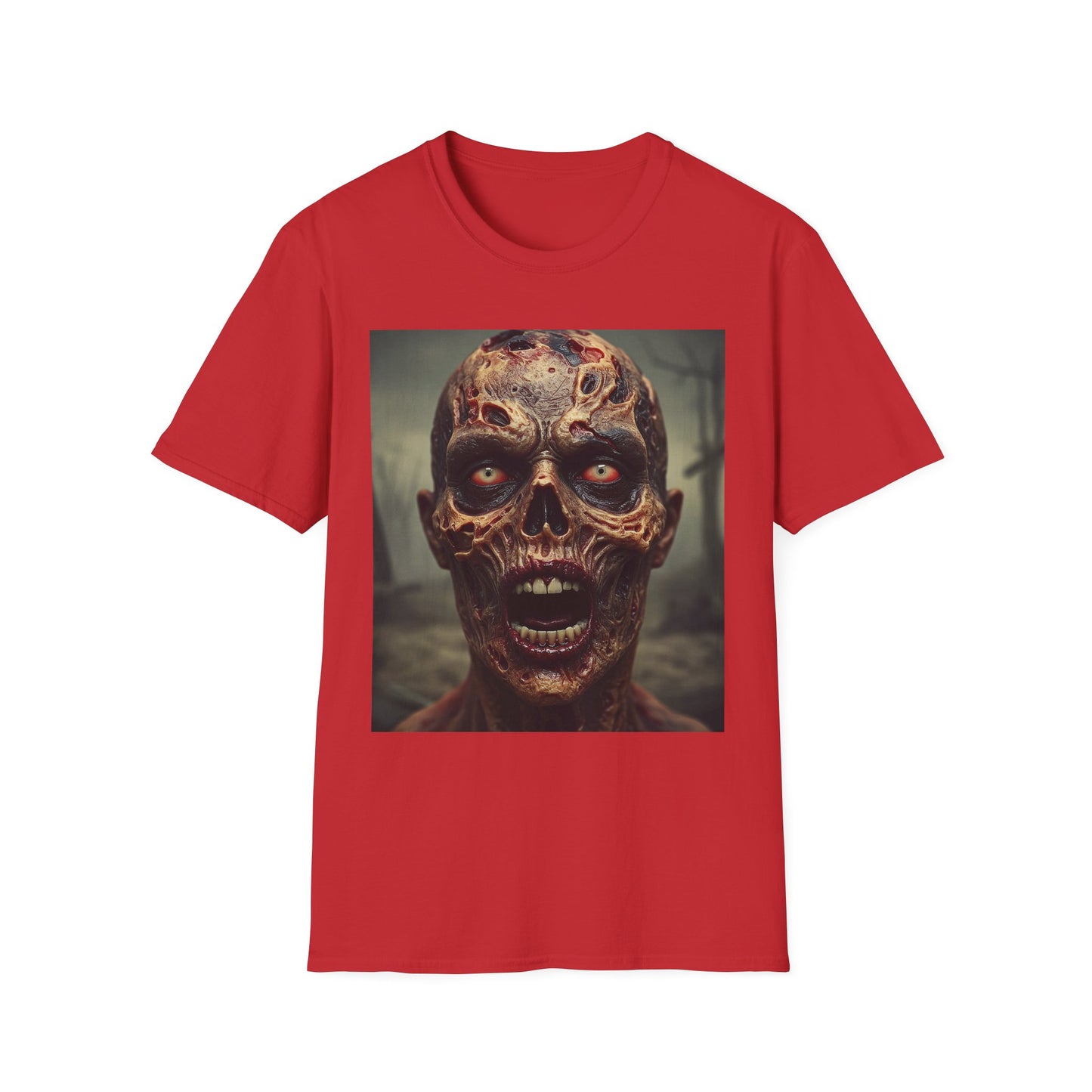 Apocalyptic Portrait Tee, bold, decaying zombie graphic