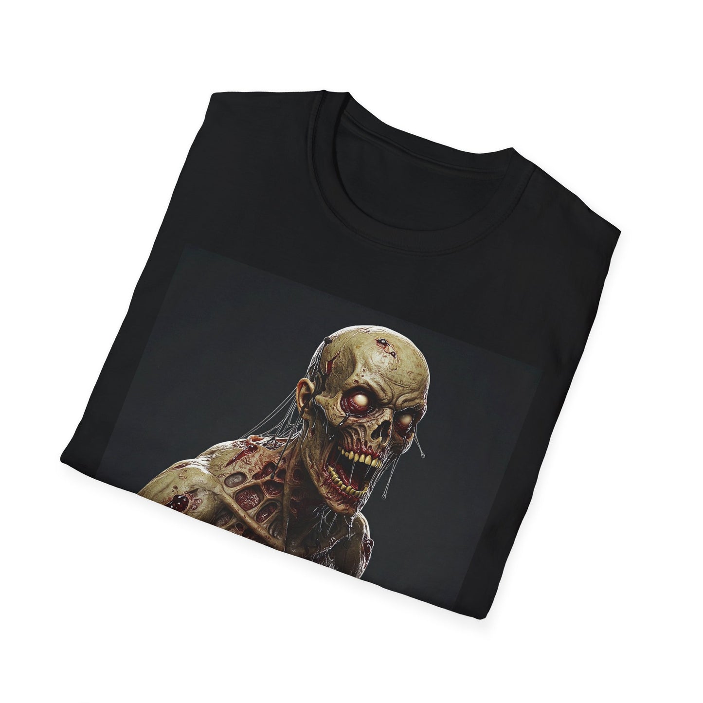 Spooky Skeleton Unisex Softstyle T-Shirt - Perfect for Halloween & Horror Fans