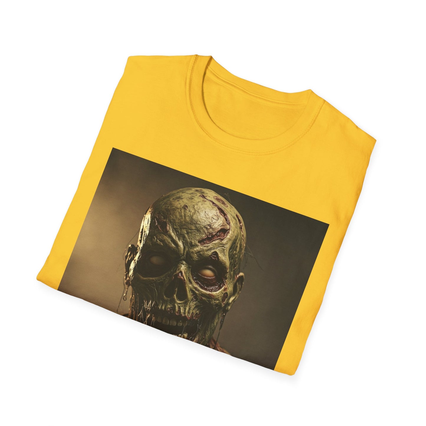 Apocalyptic Portrait Tee, bold, decaying zombie graphic