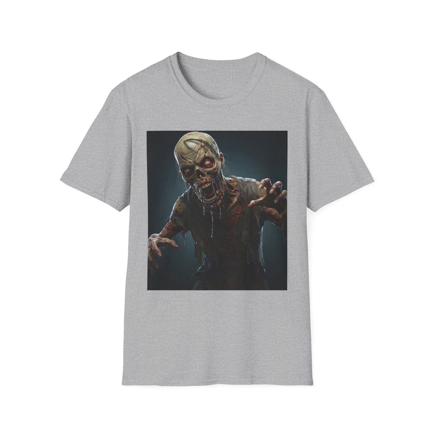 Apocalyptic Portrait Tee, bold, decaying zombie graphic