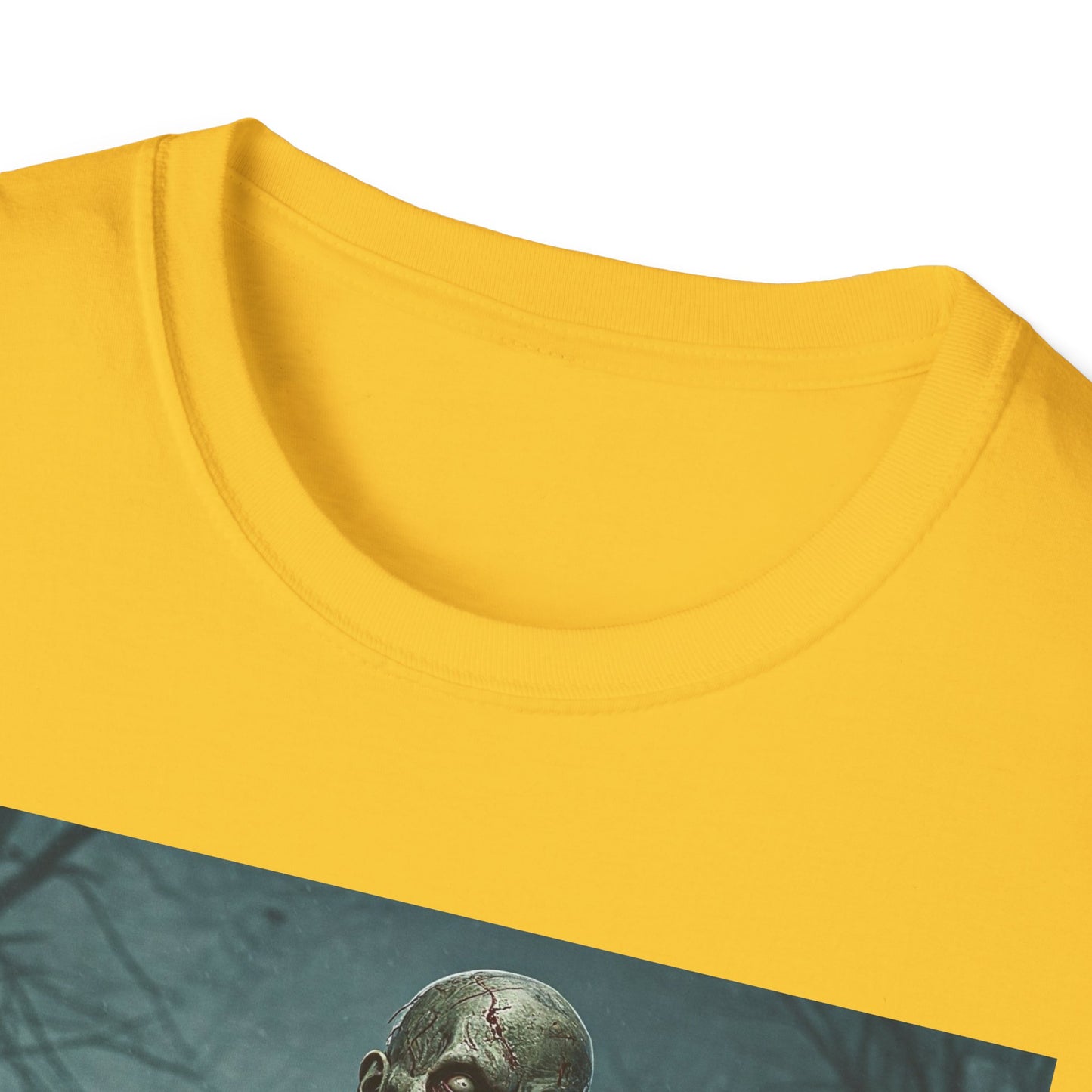 Apocalyptic Portrait Tee, bold, decaying zombie graphic