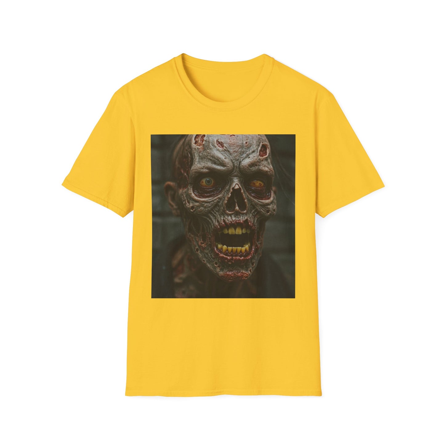 Apocalyptic Portrait Tee, bold, decaying zombie graphic