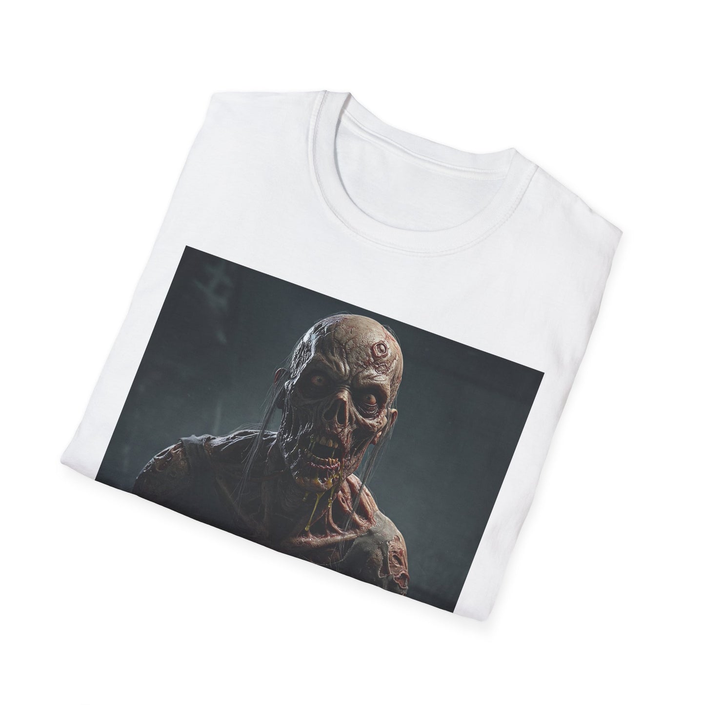 Apocalyptic Portrait Tee, bold, decaying zombie graphic