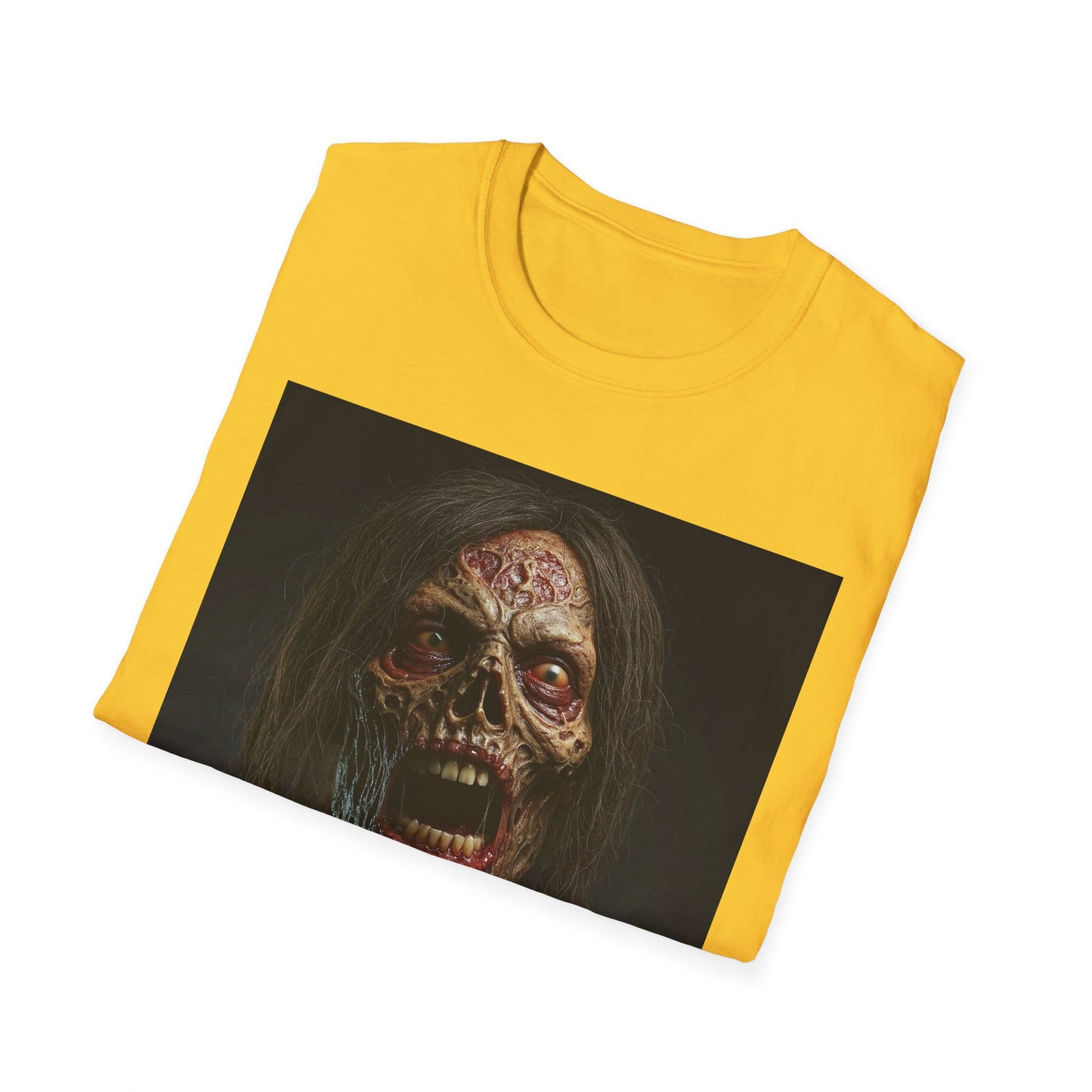 Apocalyptic Portrait Tee, bold, decaying zombie graphic