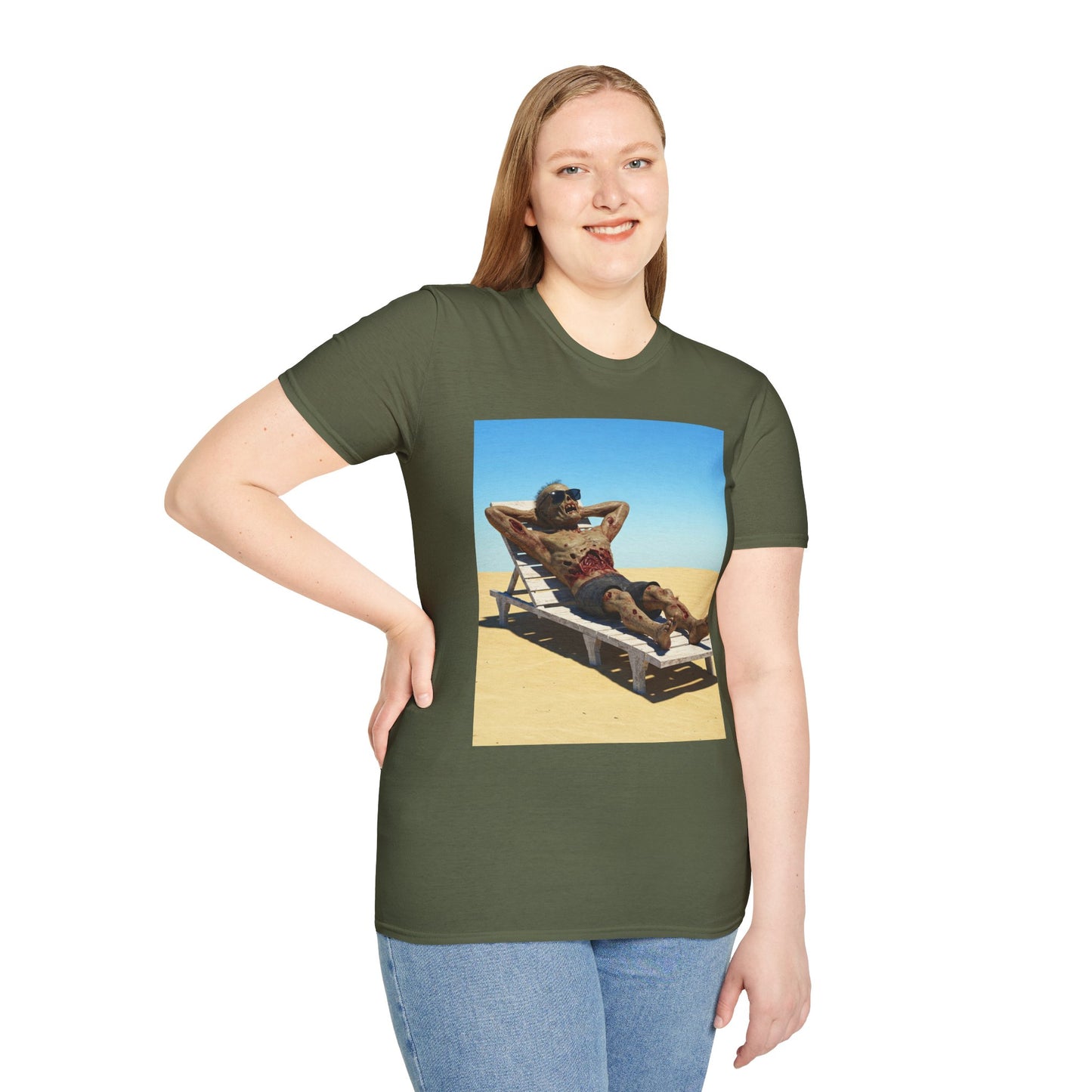 Relaxed Vibes Unisex Softstyle T-Shirt - Beach Chill Design