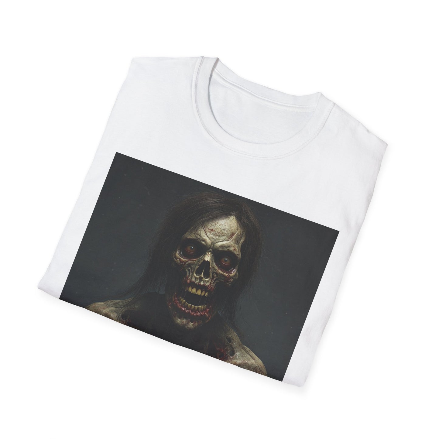 Apocalyptic Portrait Tee, bold, decaying zombie graphic