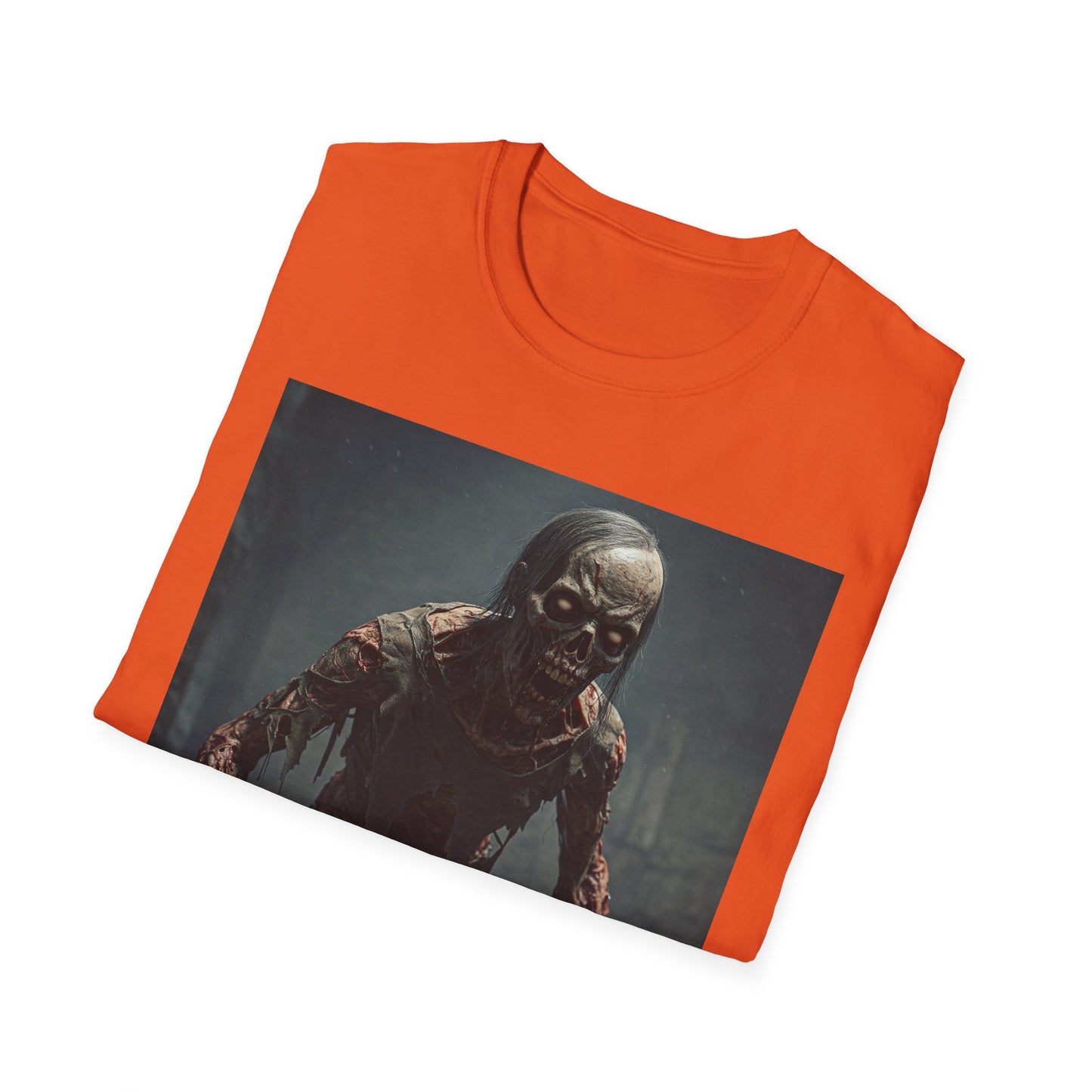 Apocalyptic Portrait Tee, bold, decaying zombie graphic