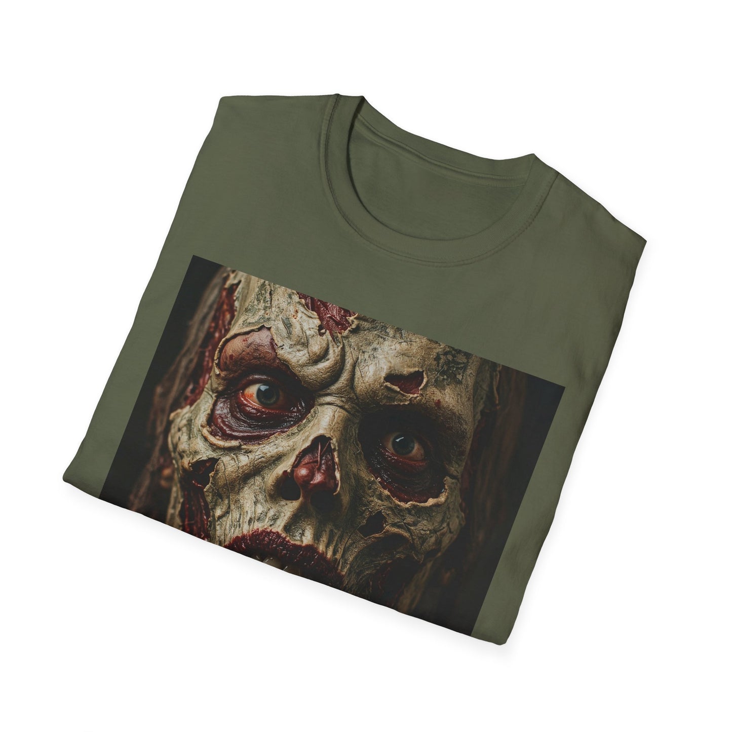 Spooky Zombie Unisex Softstyle T-Shirt - Perfect for Halloween & Horror Fans