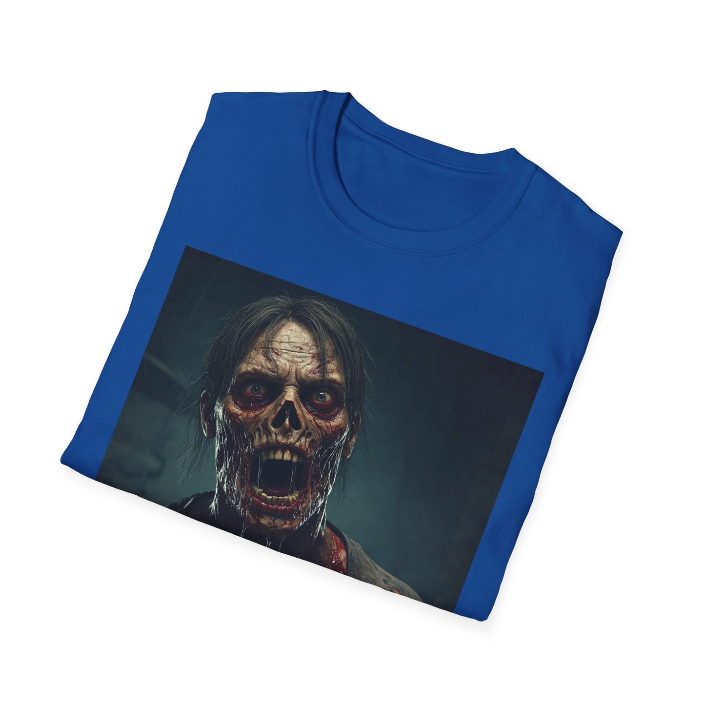 Zombie Graphic Unisex Softstyle T-Shirt - Perfect for Halloween Horror Fans