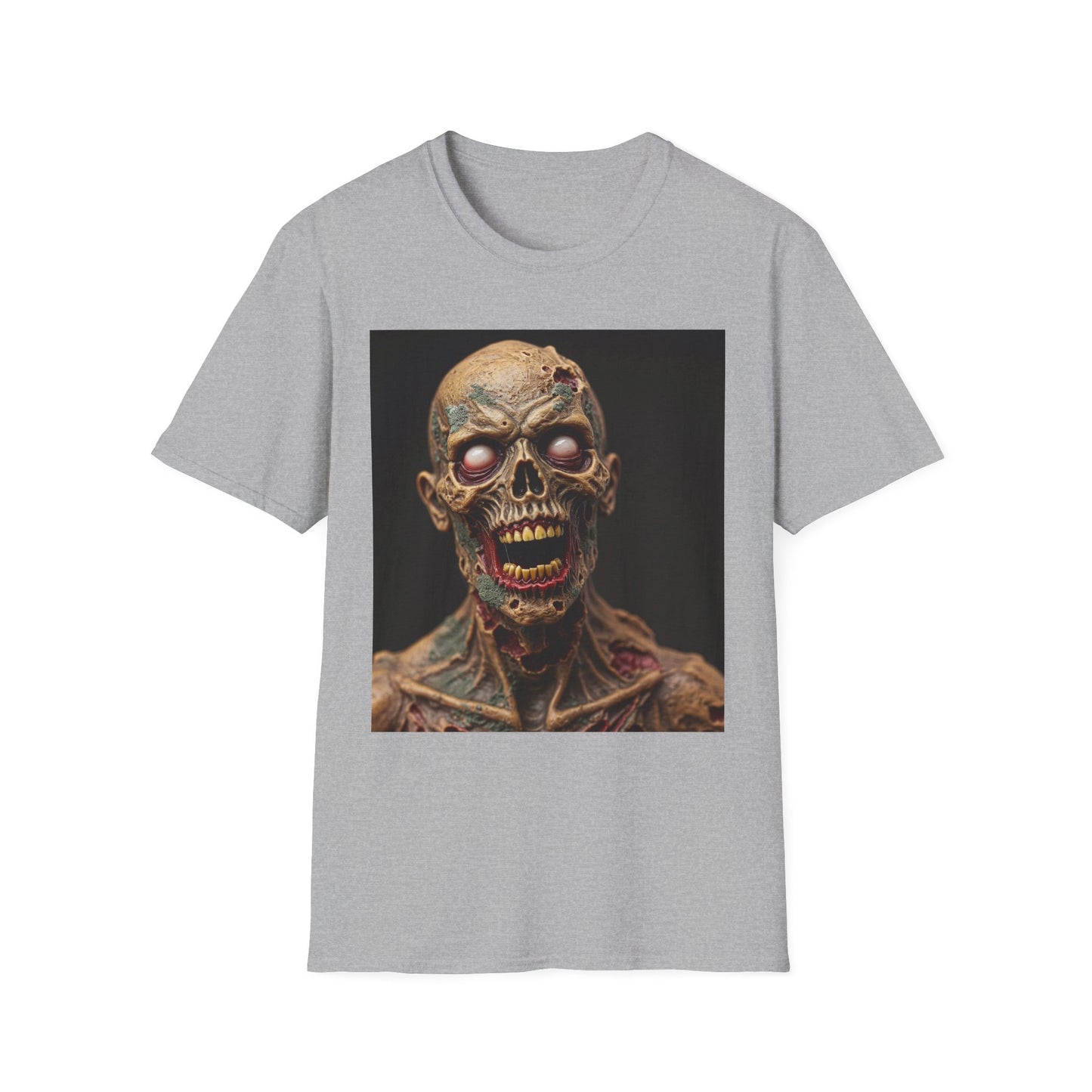 Apocalyptic Portrait Tee, bold, decaying zombie graphic