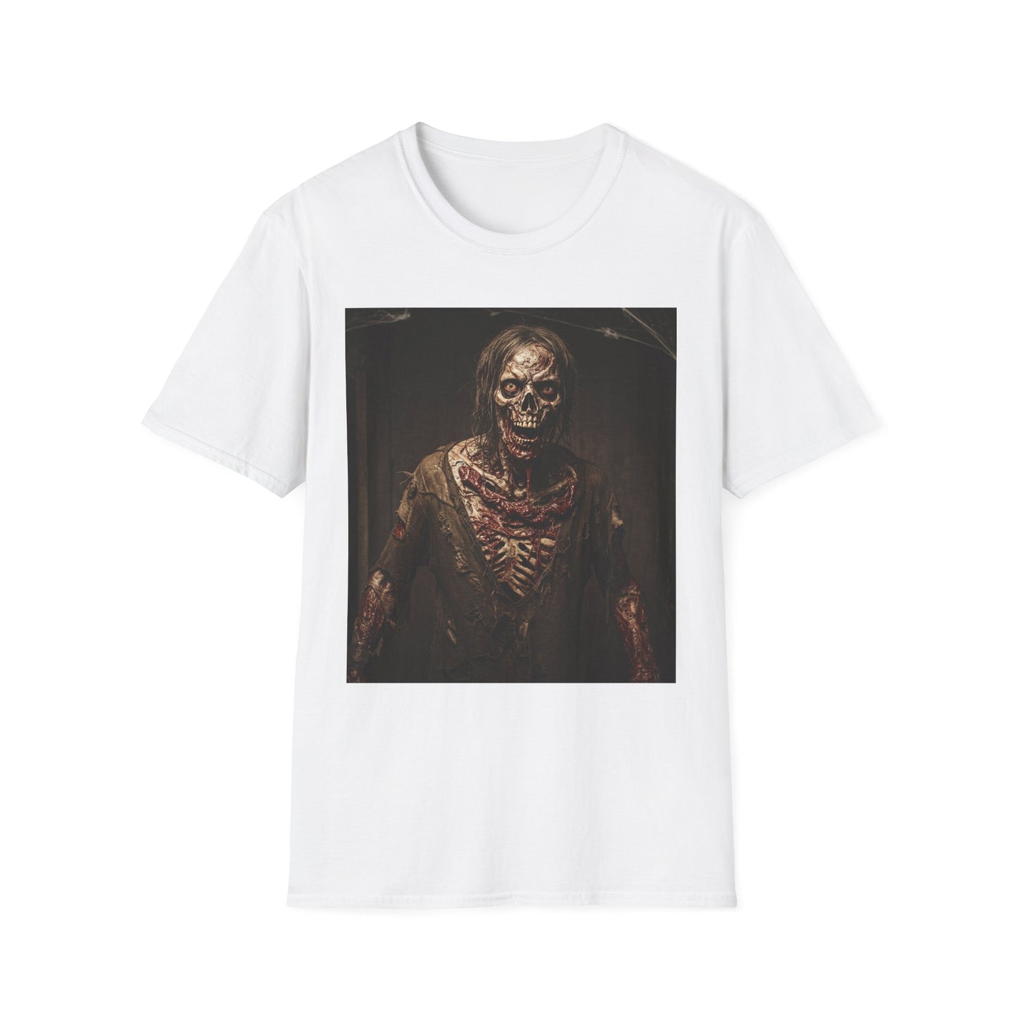 Apocalyptic Portrait Tee, bold, decaying zombie graphic