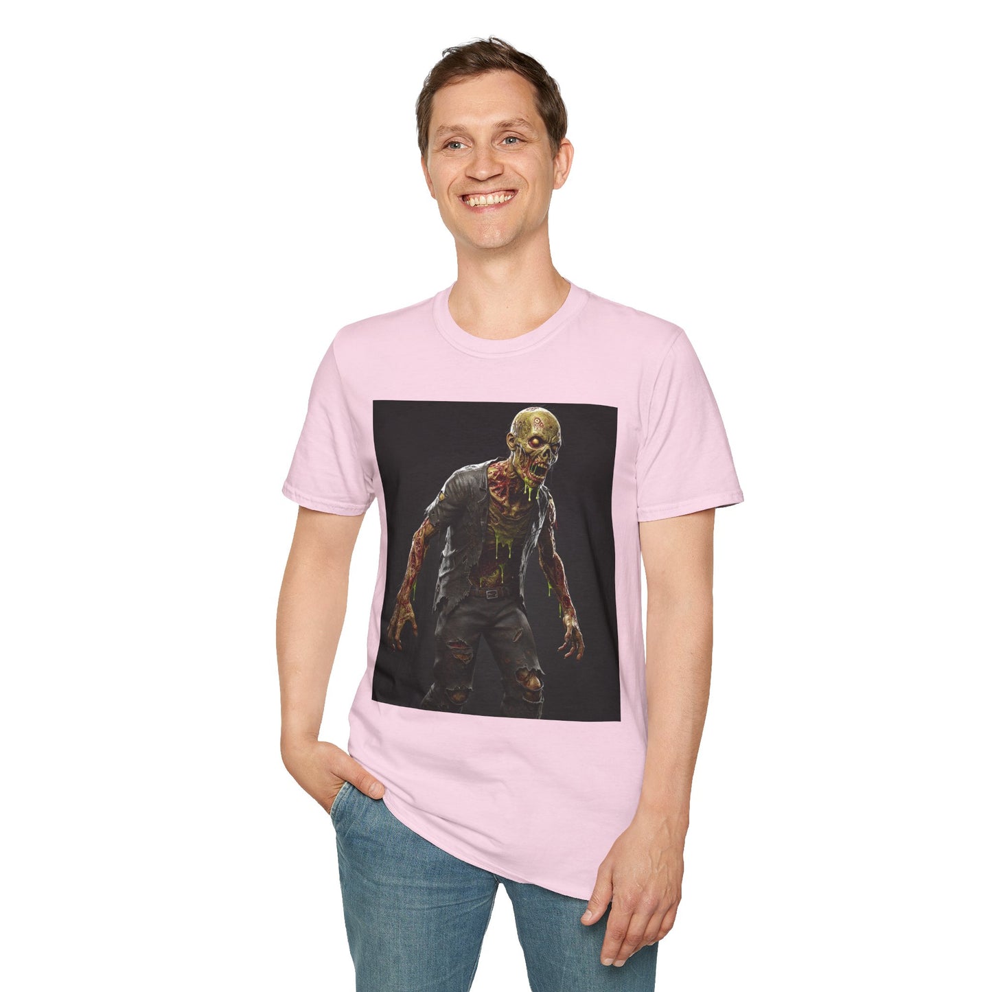 Zombie Graphic Unisex Softstyle T-Shirt | Perfect for Halloween and Horror Fans