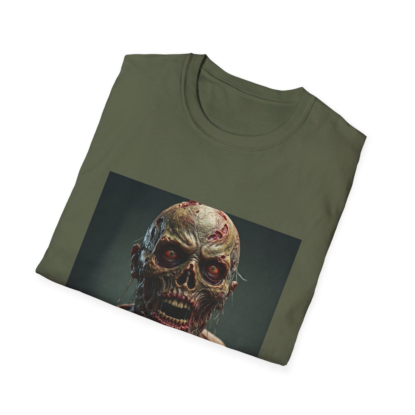 Apocalyptic Portrait Tee, bold, decaying zombie graphic