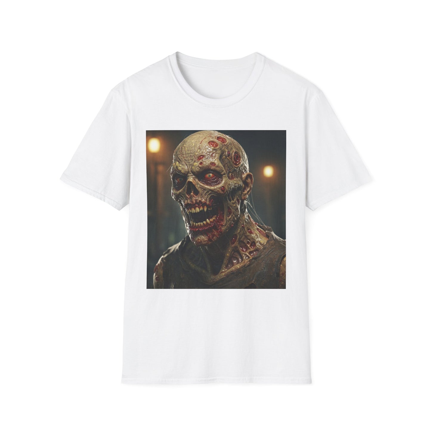 Apocalyptic Portrait Tee, bold, decaying zombie graphic