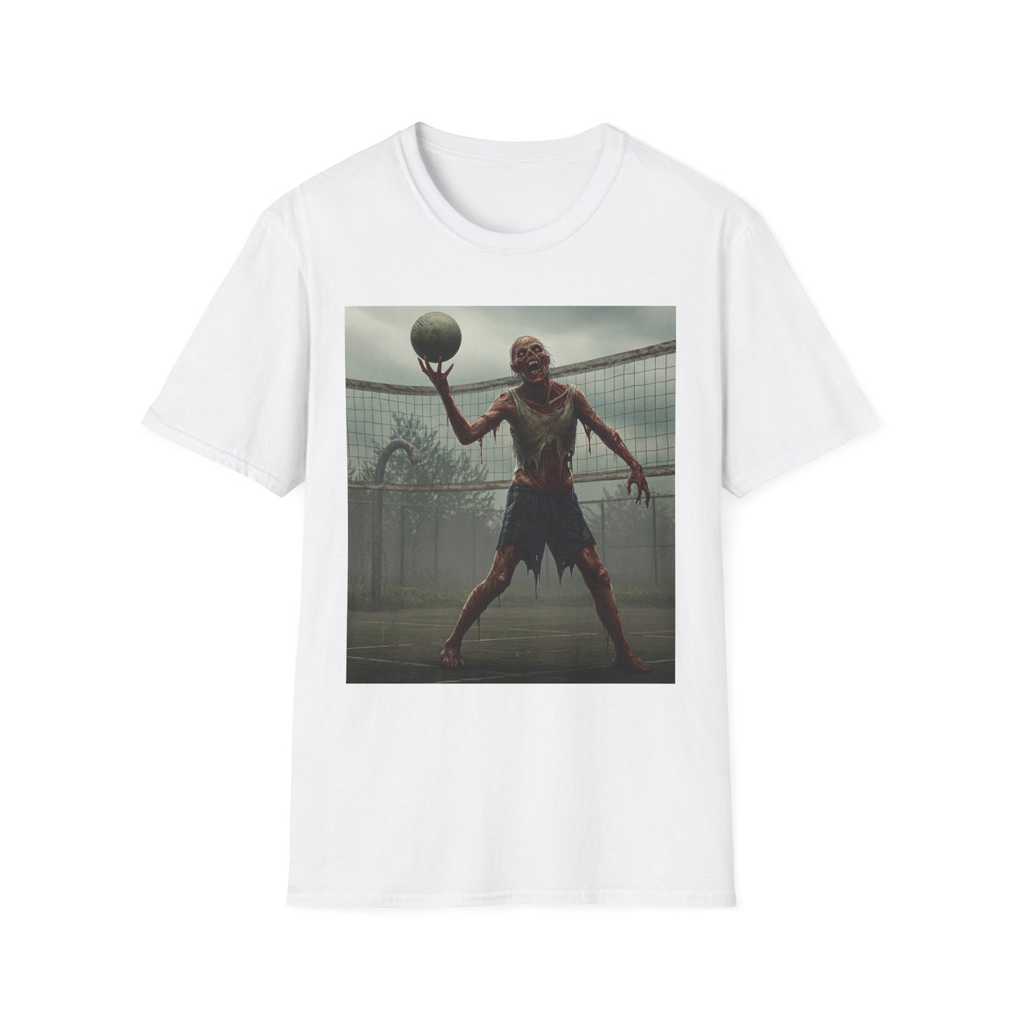 Zombie Basketball Unisex Softstyle T-Shirt | Horror Graphic Tee