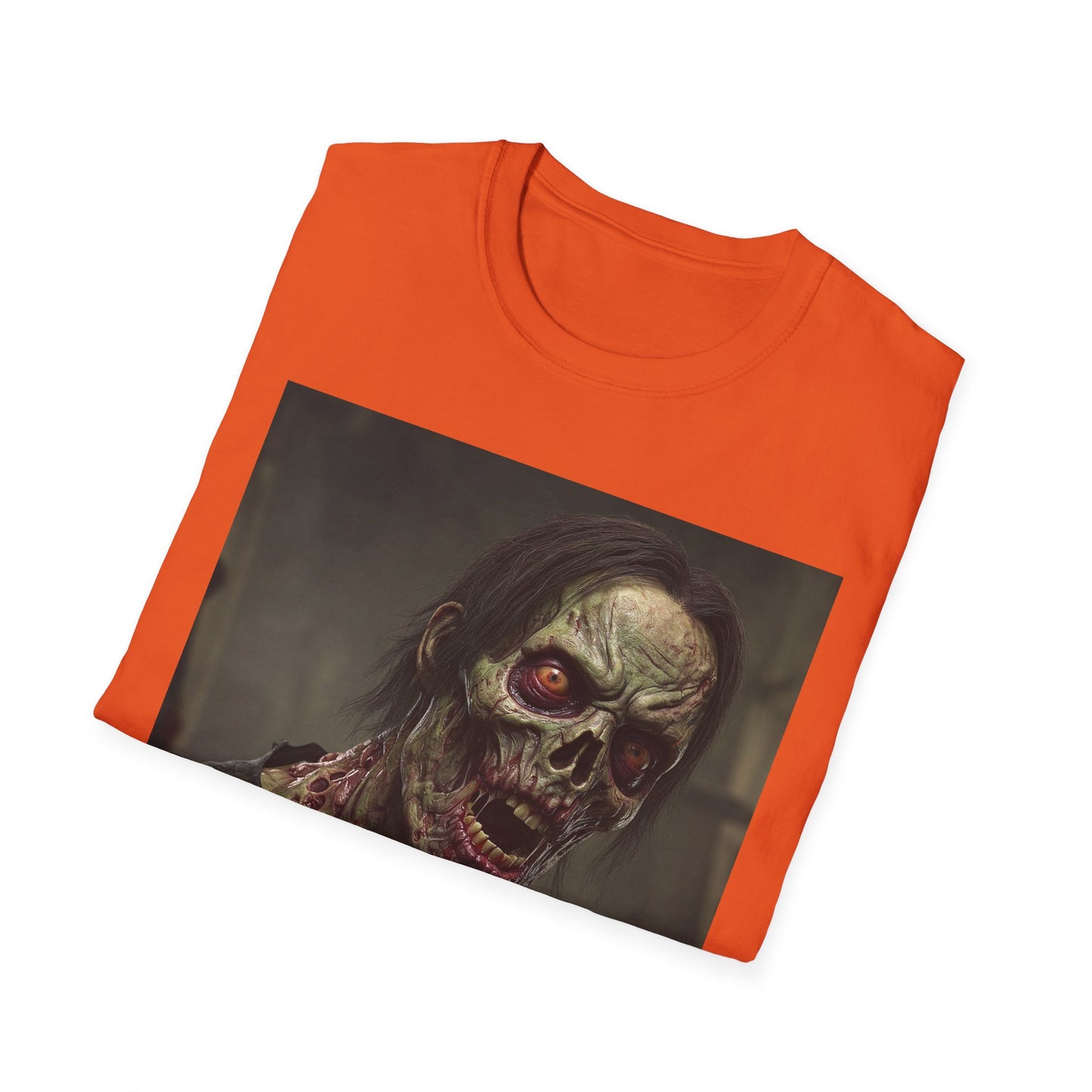 Zombie Themed Unisex Softstyle T-Shirt - Perfect for Halloween and Horror Fans