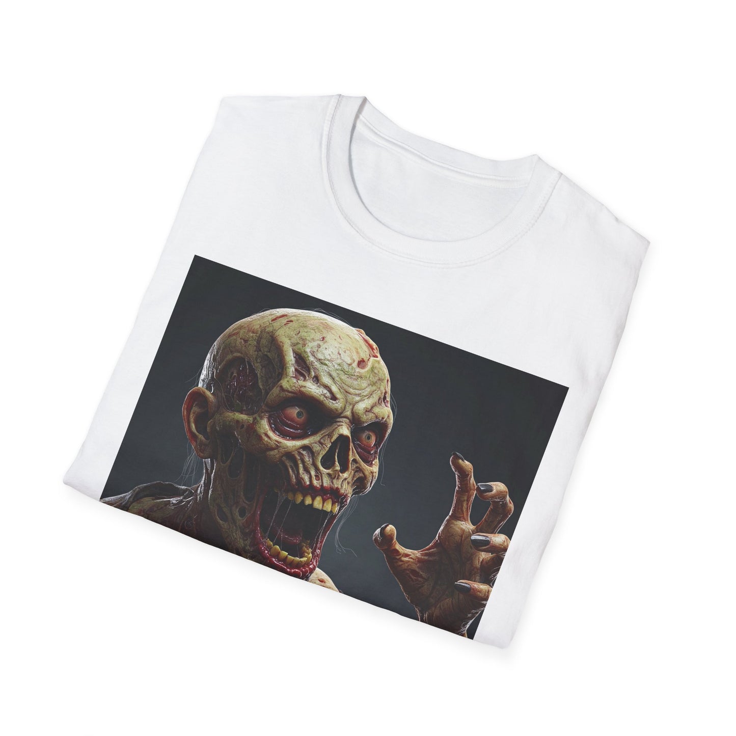 Apocalyptic Portrait Tee, bold, decaying zombie graphic