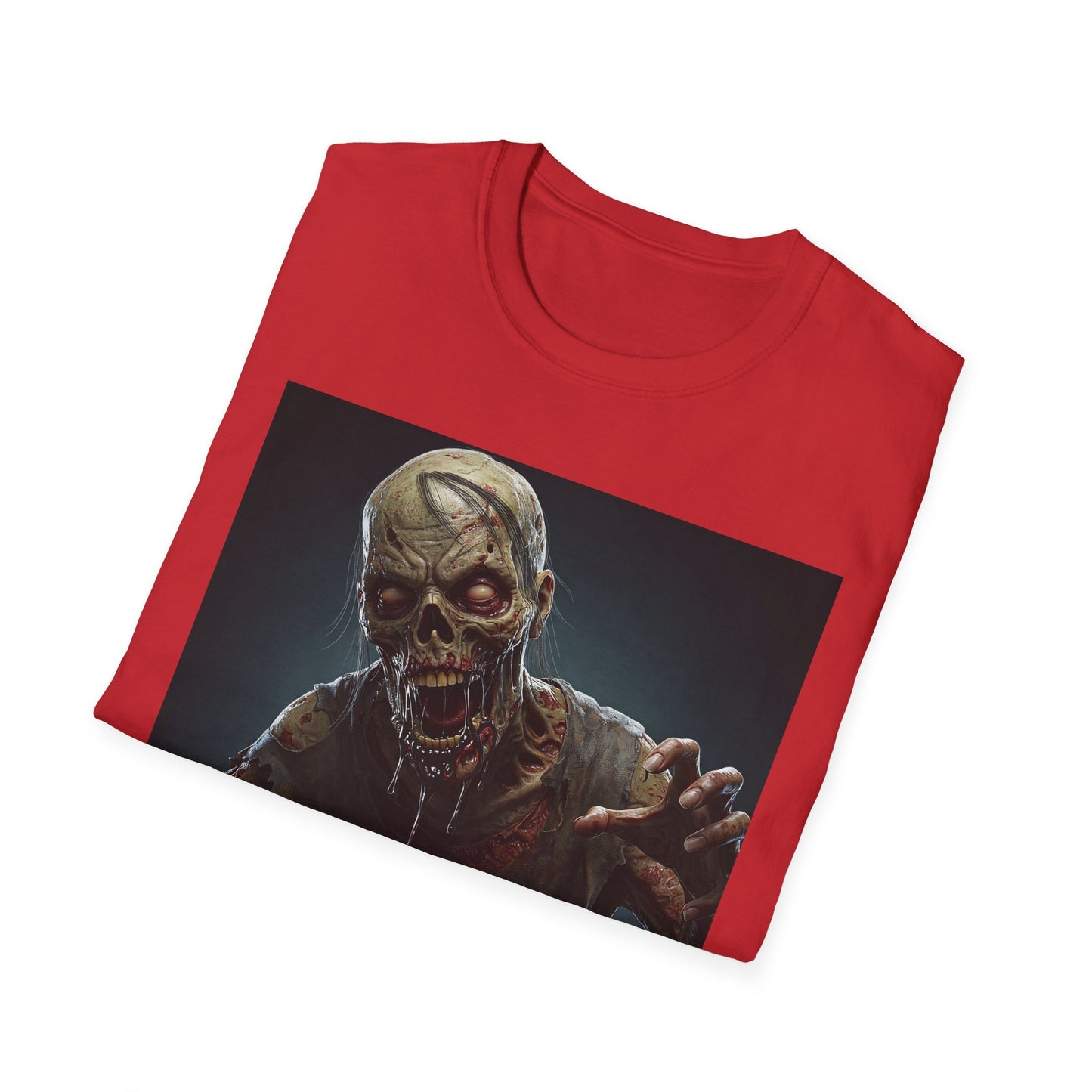 Apocalyptic Portrait Tee, bold, decaying zombie graphic