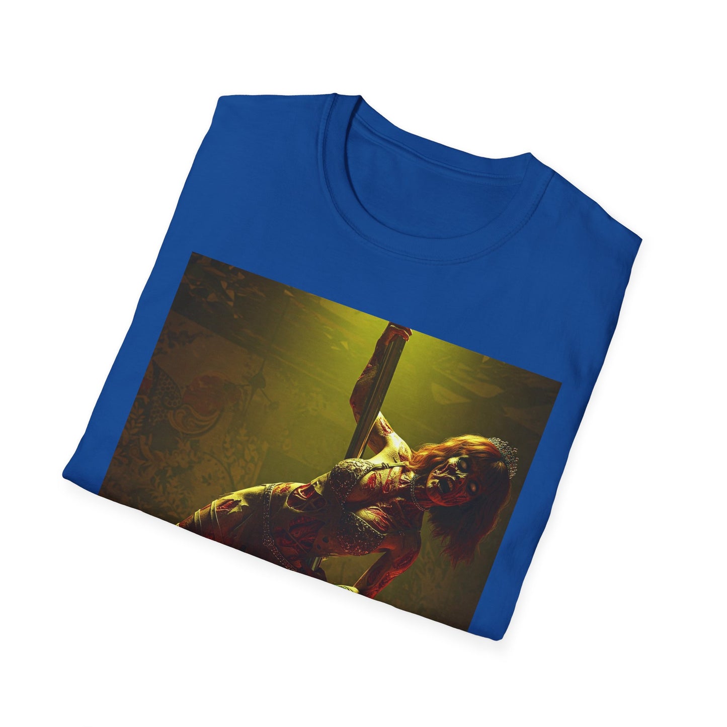 Vibrant Zombie Dance Apocalyptic Portrait Tee, bold, decaying zombie graphic