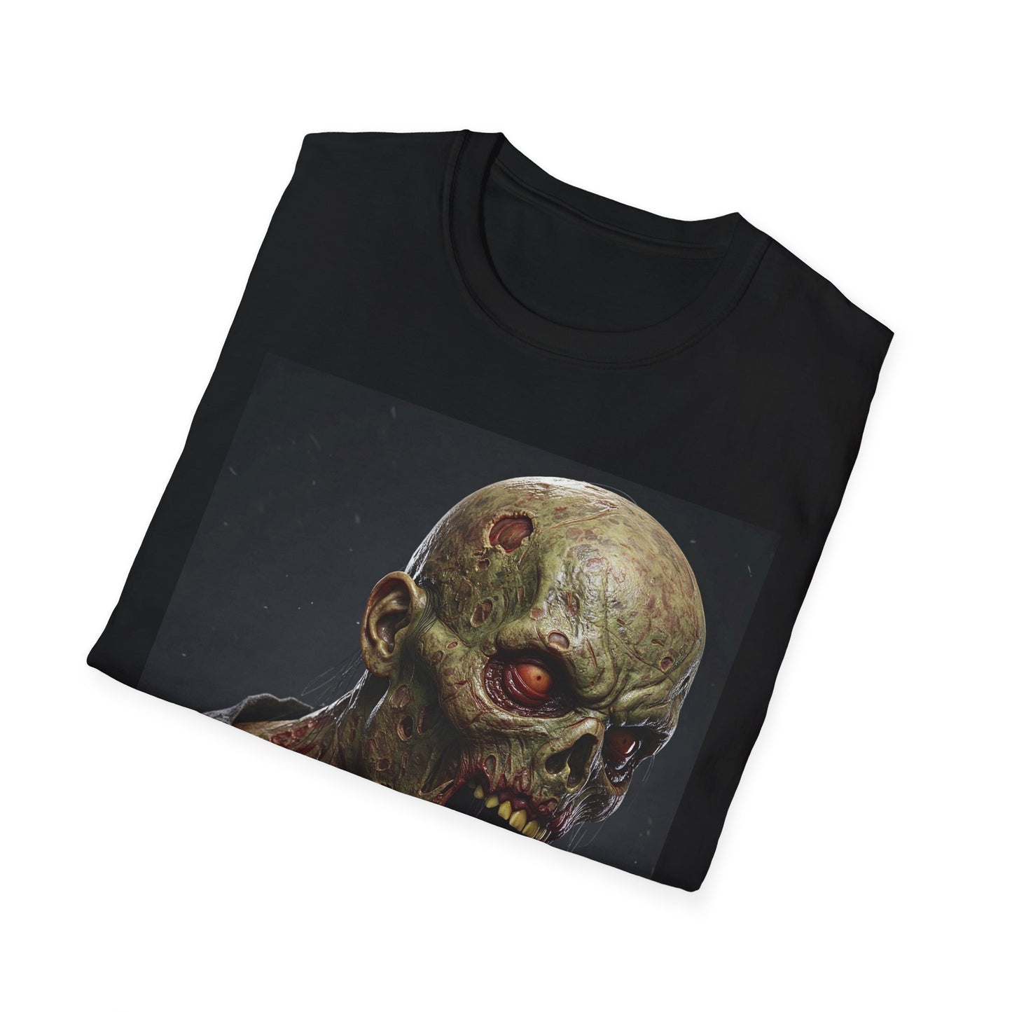 Apocalyptic Portrait Tee, bold, decaying zombie graphic