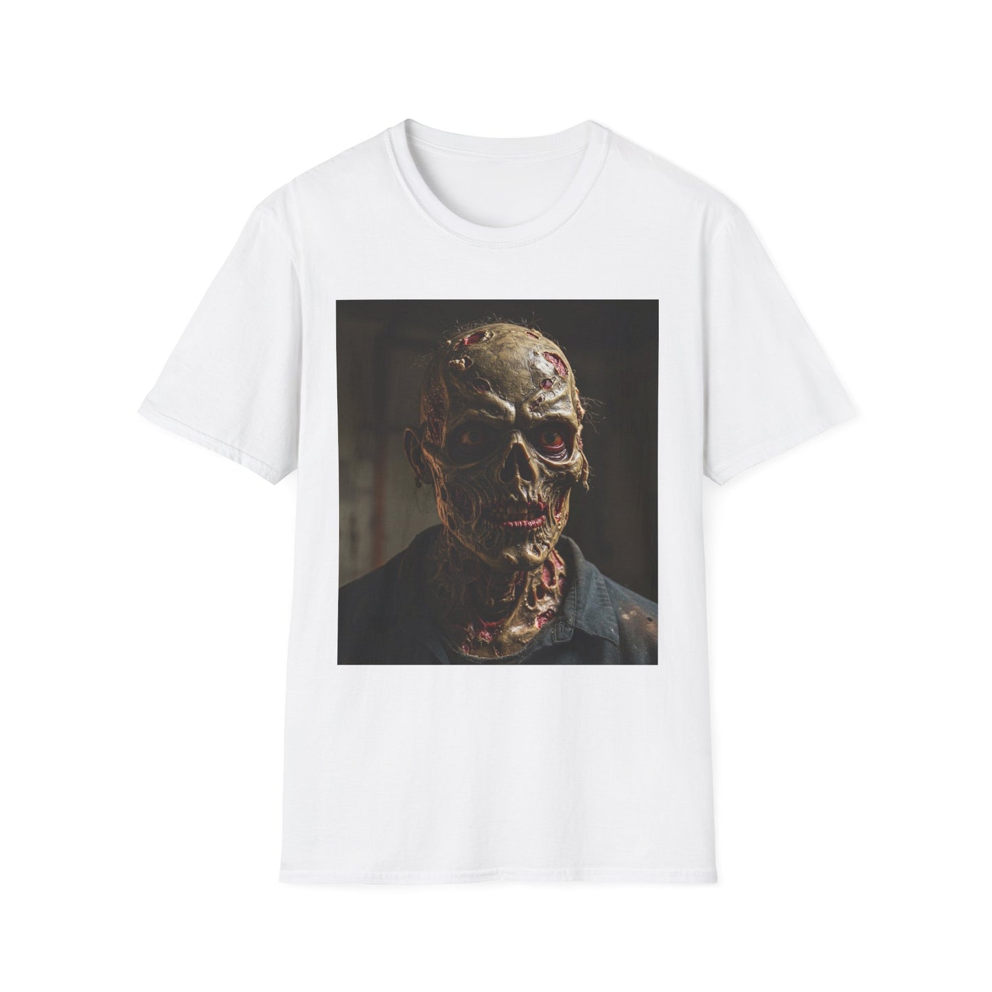 Apocalyptic Portrait Tee, bold, decaying zombie graphic