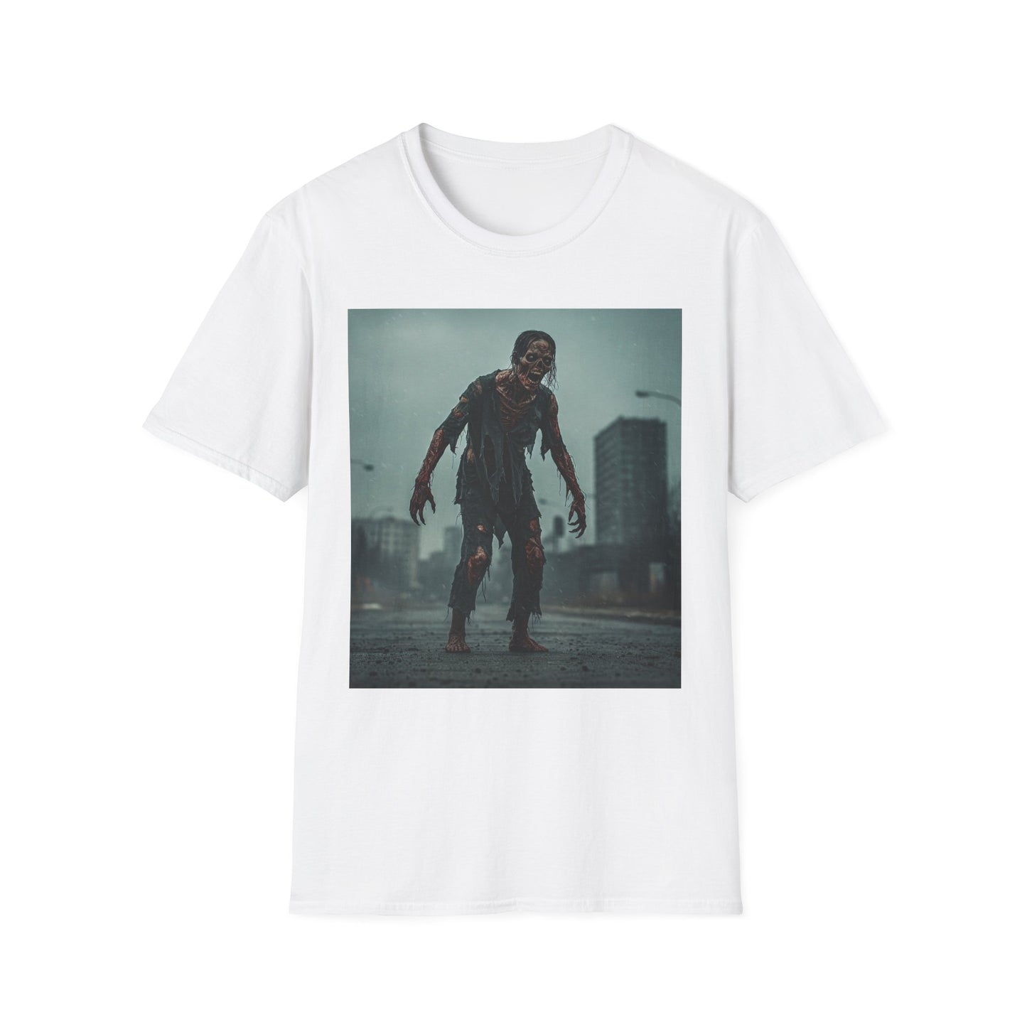 Zombie Apocalypse Unisex Softstyle T-Shirt - Eerie Horror Graphic Tee