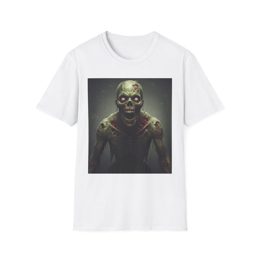 Apocalyptic Portrait Tee, bold, decaying zombie graphic