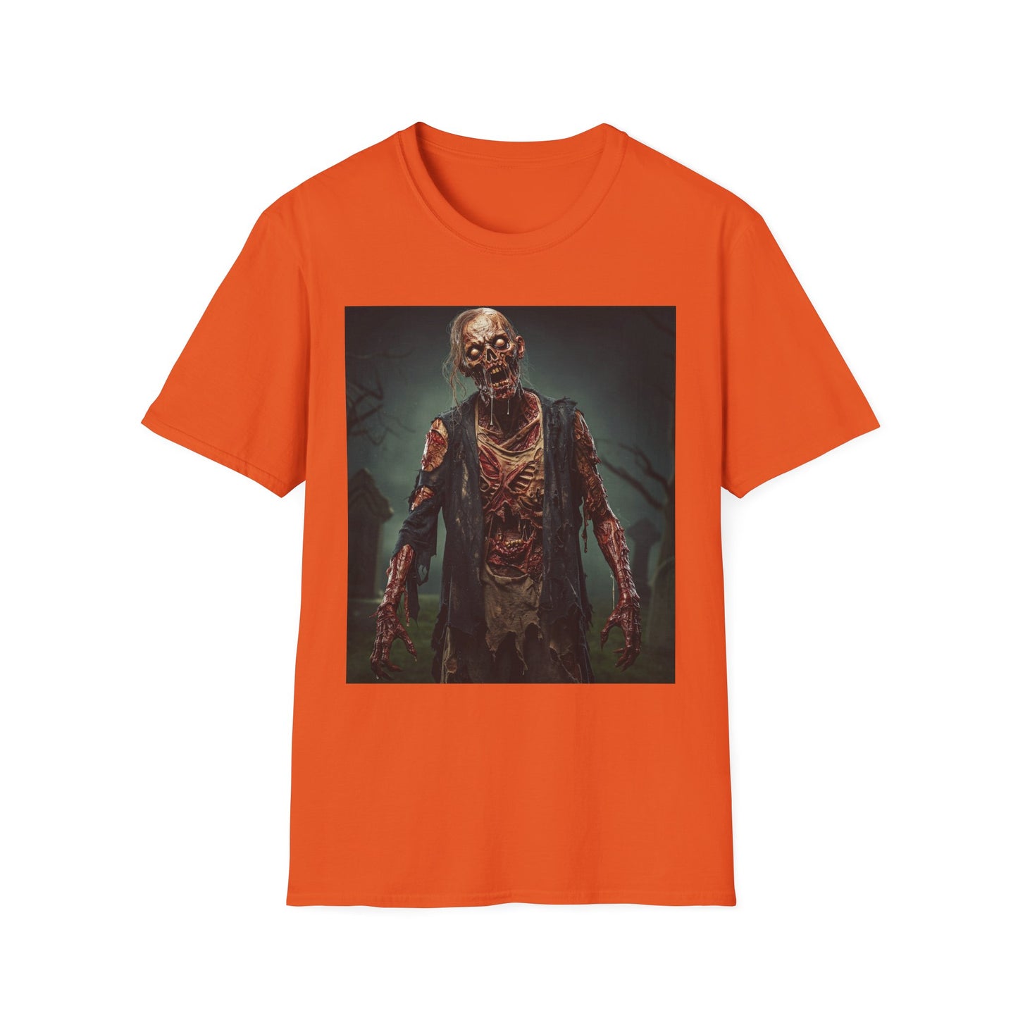 Apocalyptic Portrait Tee, bold, decaying zombie graphic