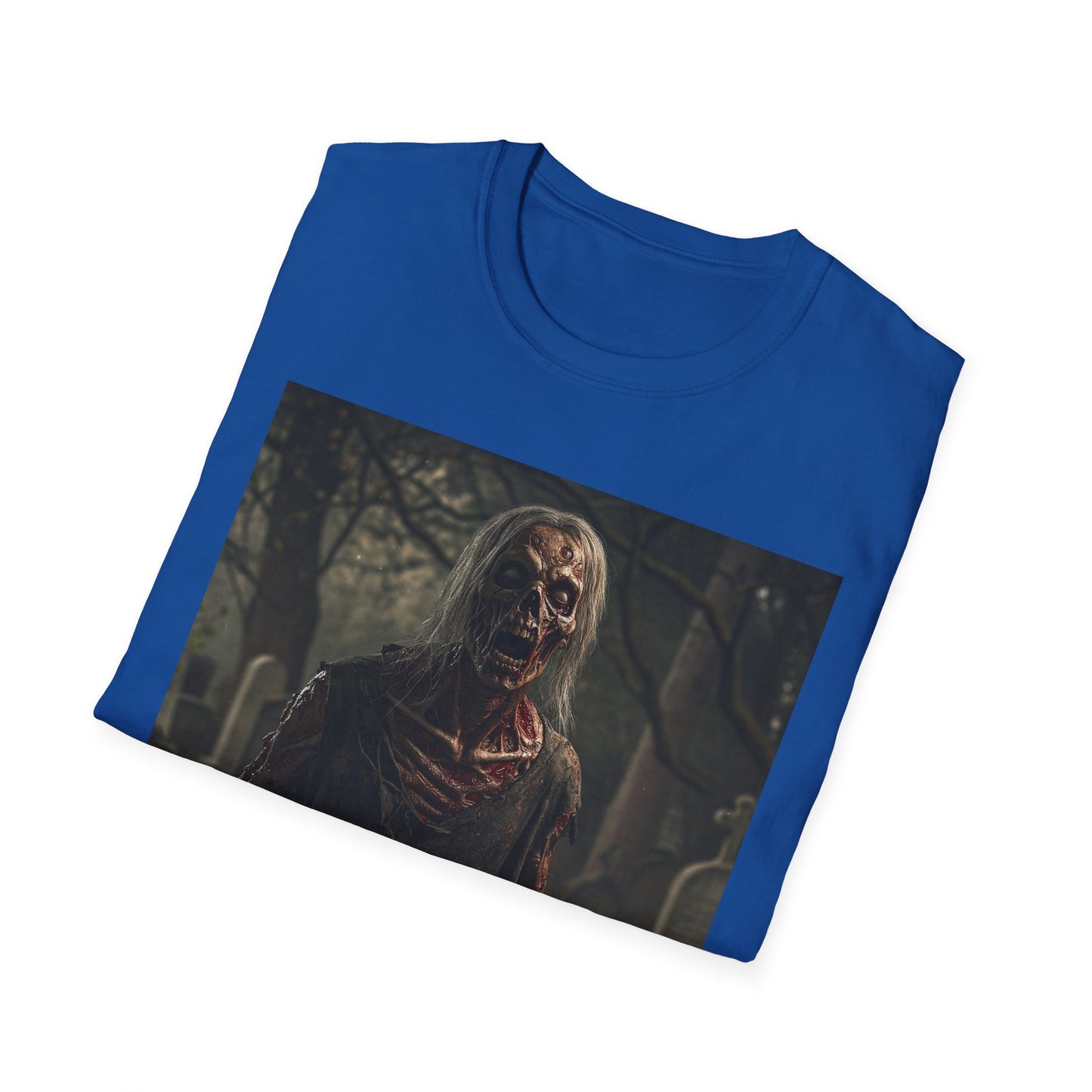 Zombie Horror Apocalyptic Portrait Tee, bold, decaying zombie graphic