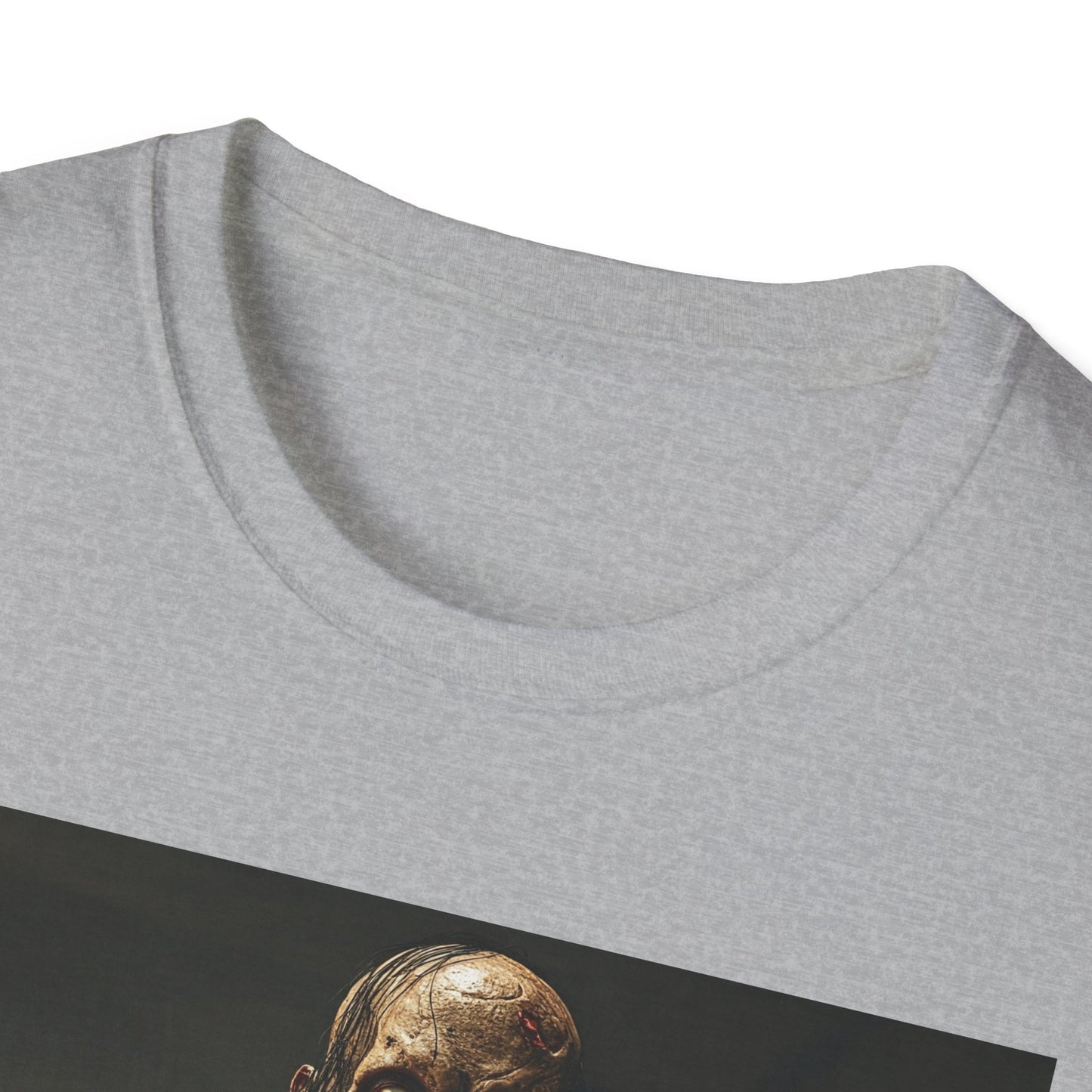 Apocalyptic Portrait Tee, bold, decaying zombie graphic