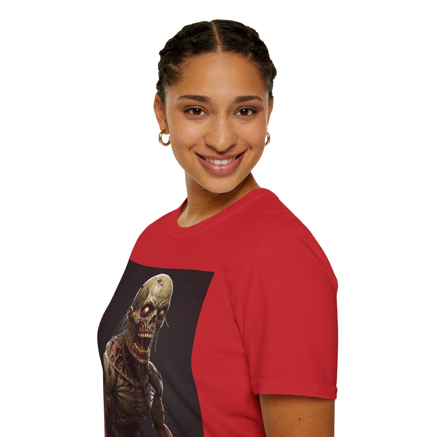 Spooky Skeleton Unisex Softstyle T-Shirt - Perfect for Halloween & Horror Fans