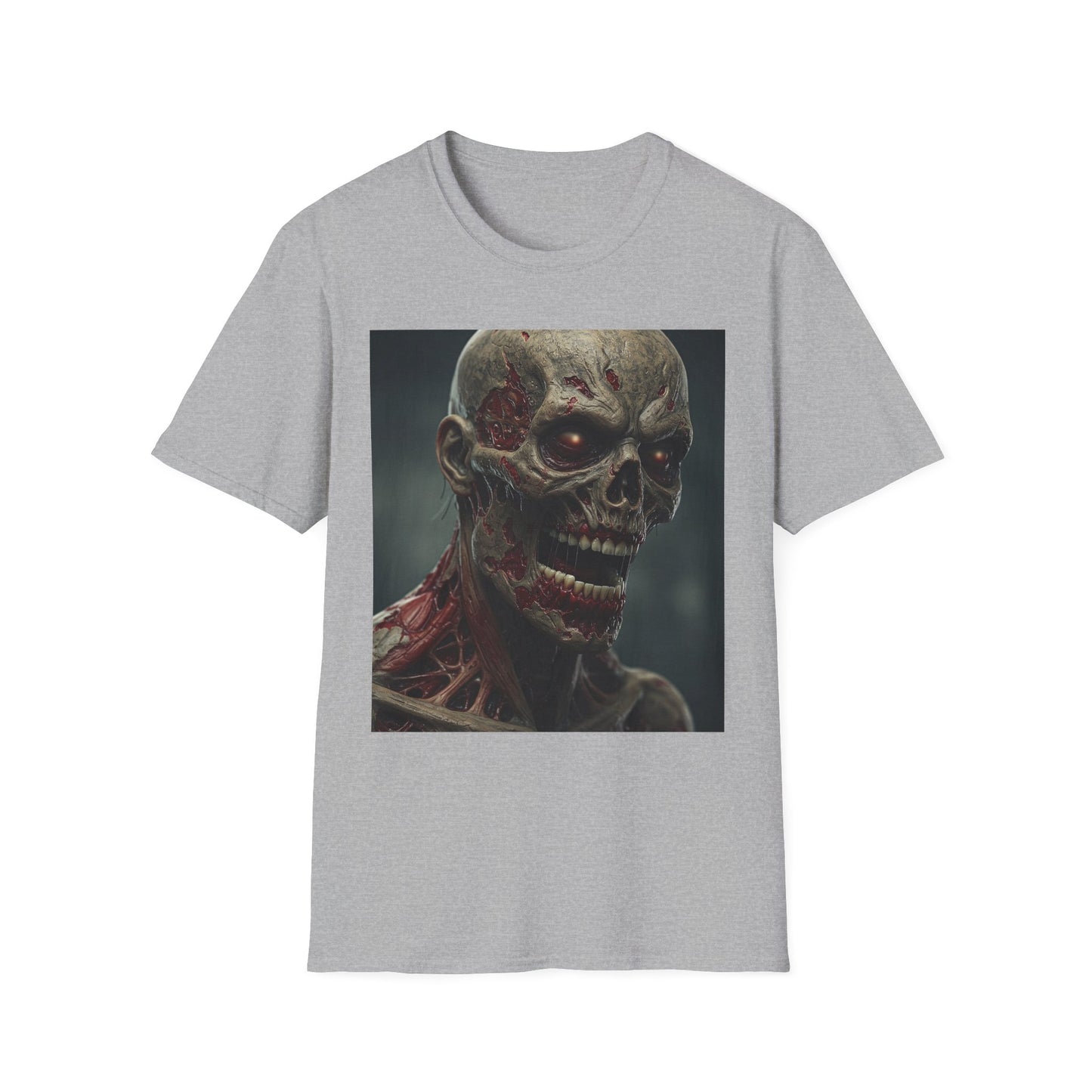 Apocalyptic Portrait Tee, bold, decaying zombie graphic