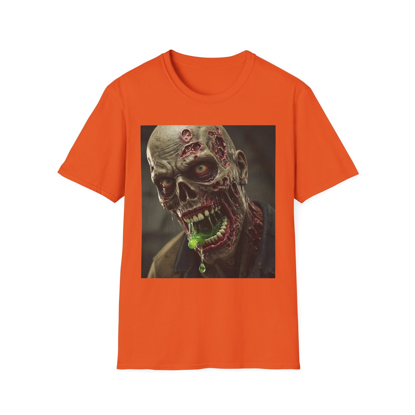 Apocalyptic Portrait Tee, bold, decaying zombie graphic