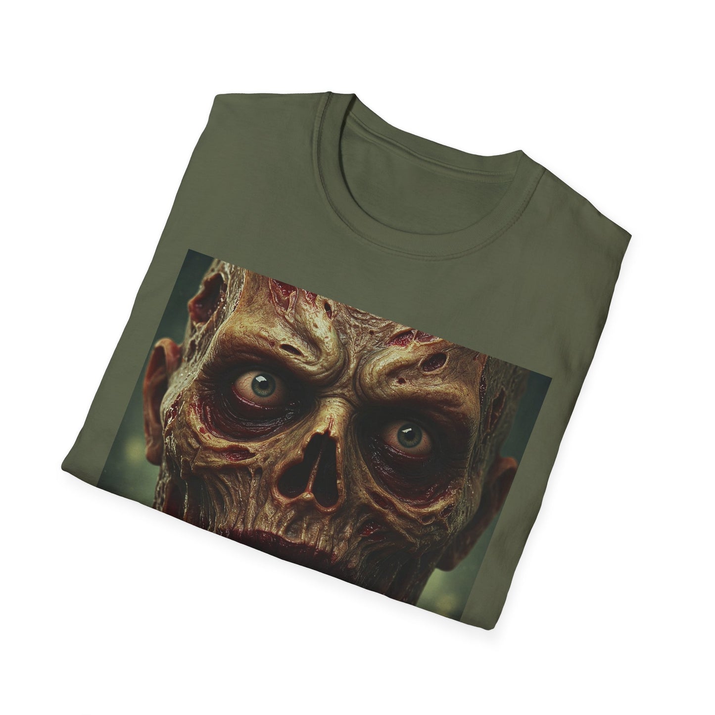 Apocalyptic Portrait Tee, bold, decaying zombie graphic