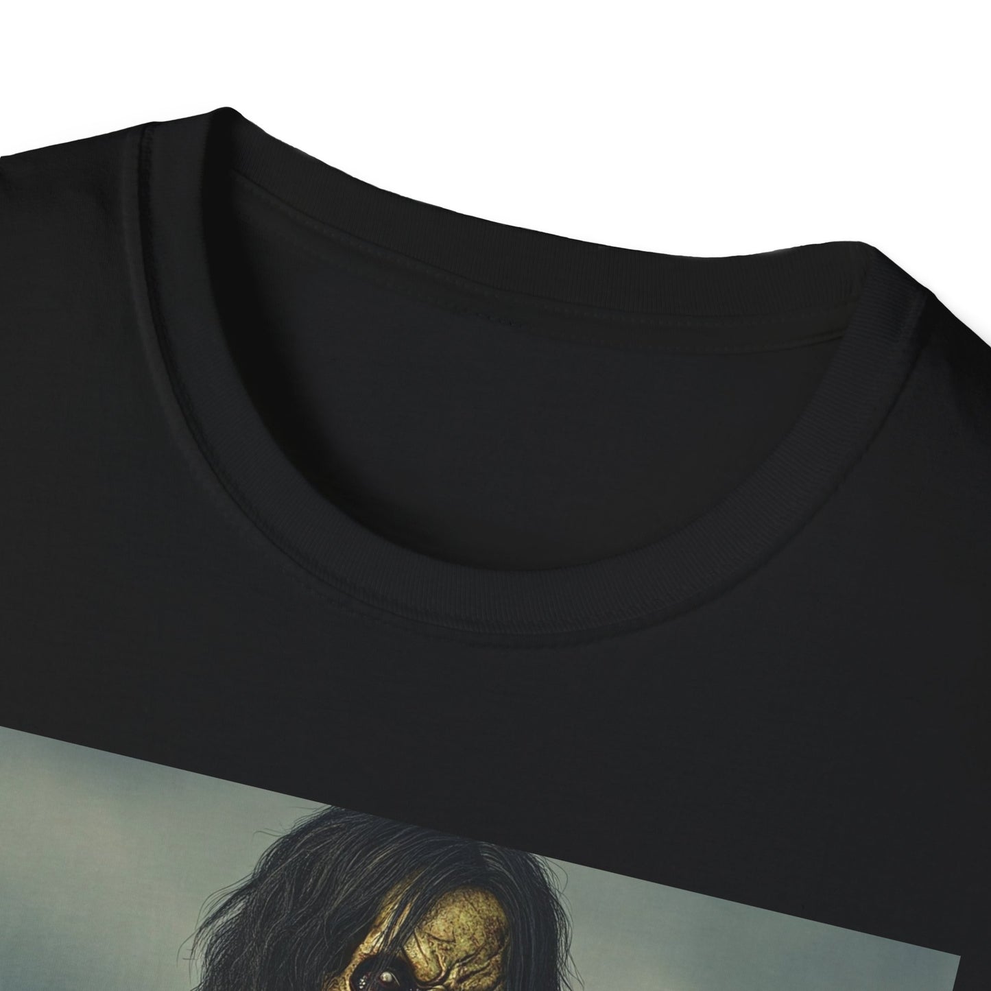 Zombie Apocalyptic Portrait Tee, bold, decaying zombie graphic