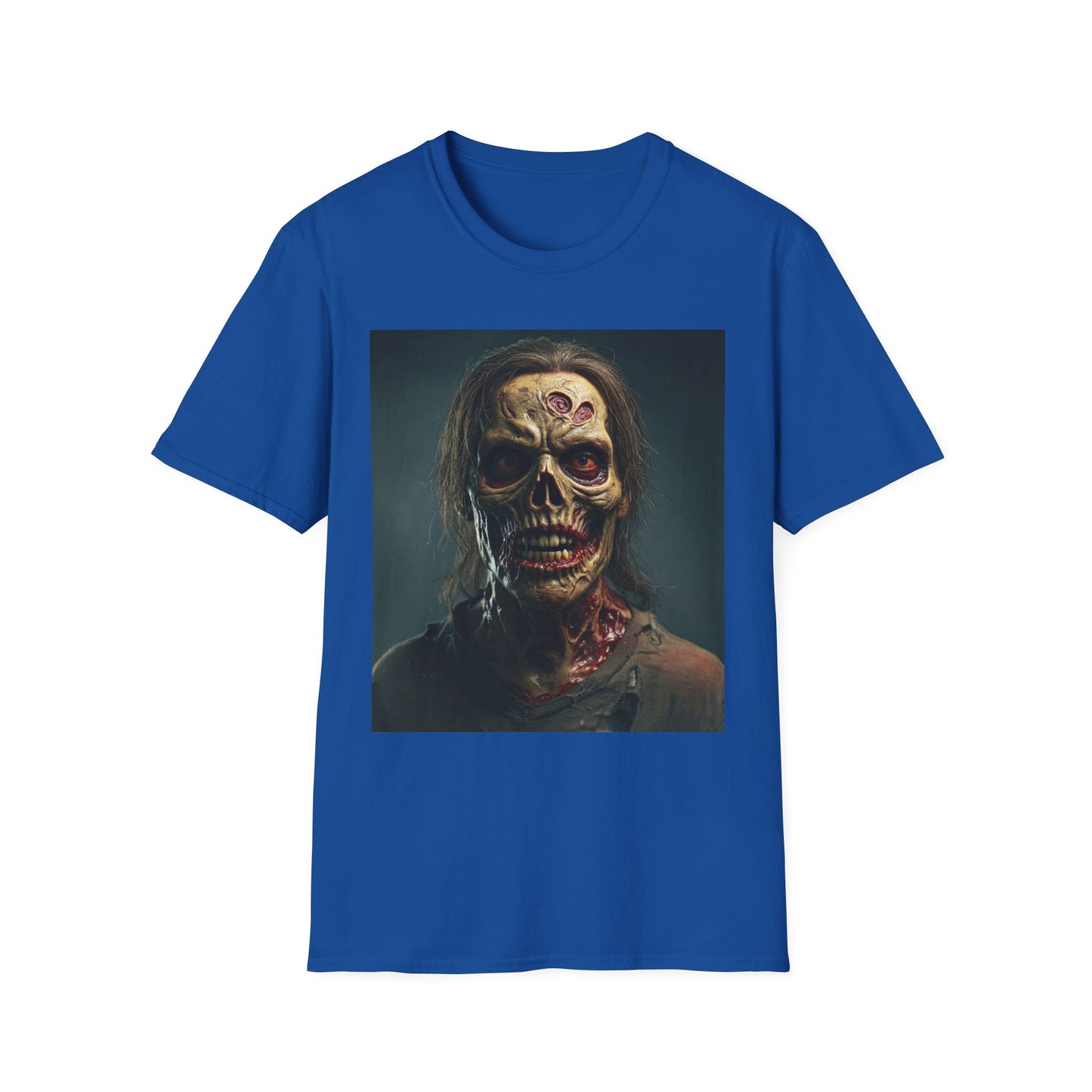 Apocalyptic Portrait Tee, bold, decaying zombie graphic