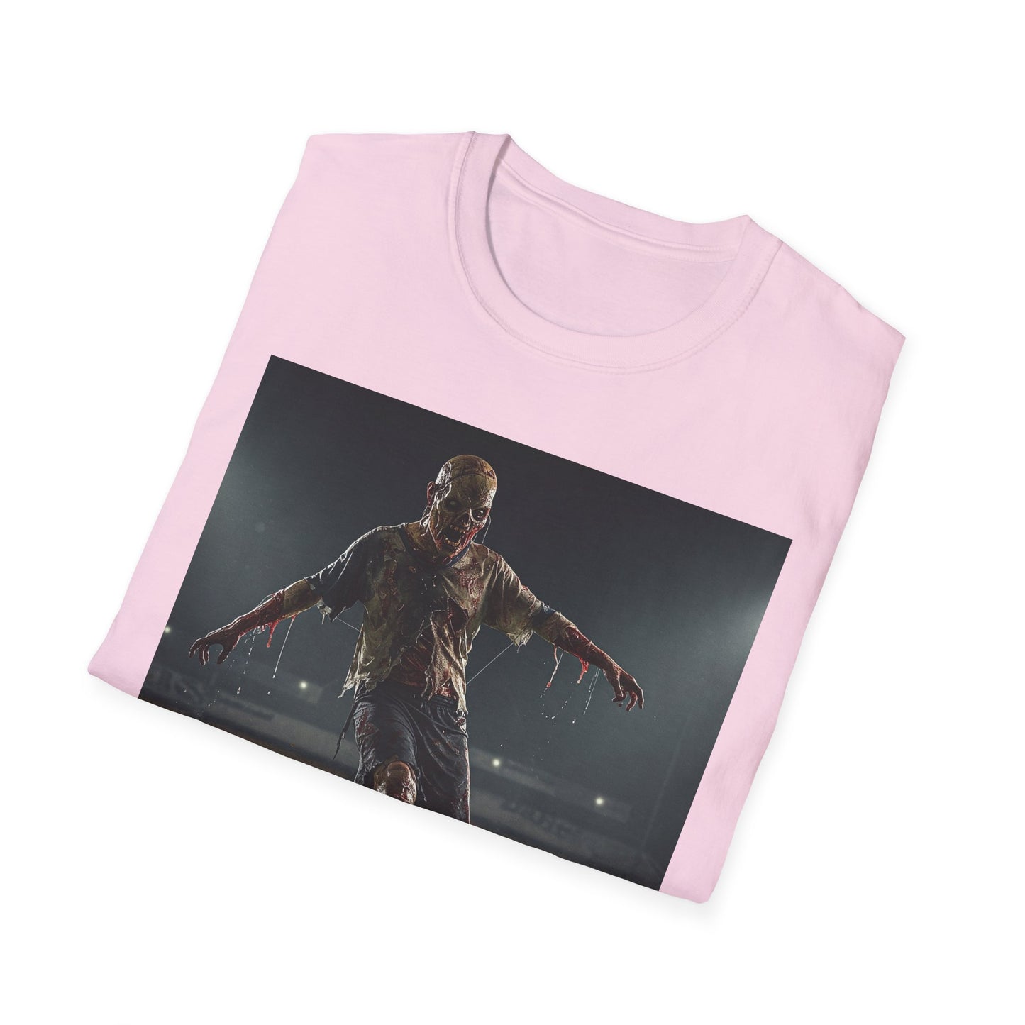 Zombie Soccer Unisex Softstyle T-Shirt - Perfect for Halloween and Sports Lovers