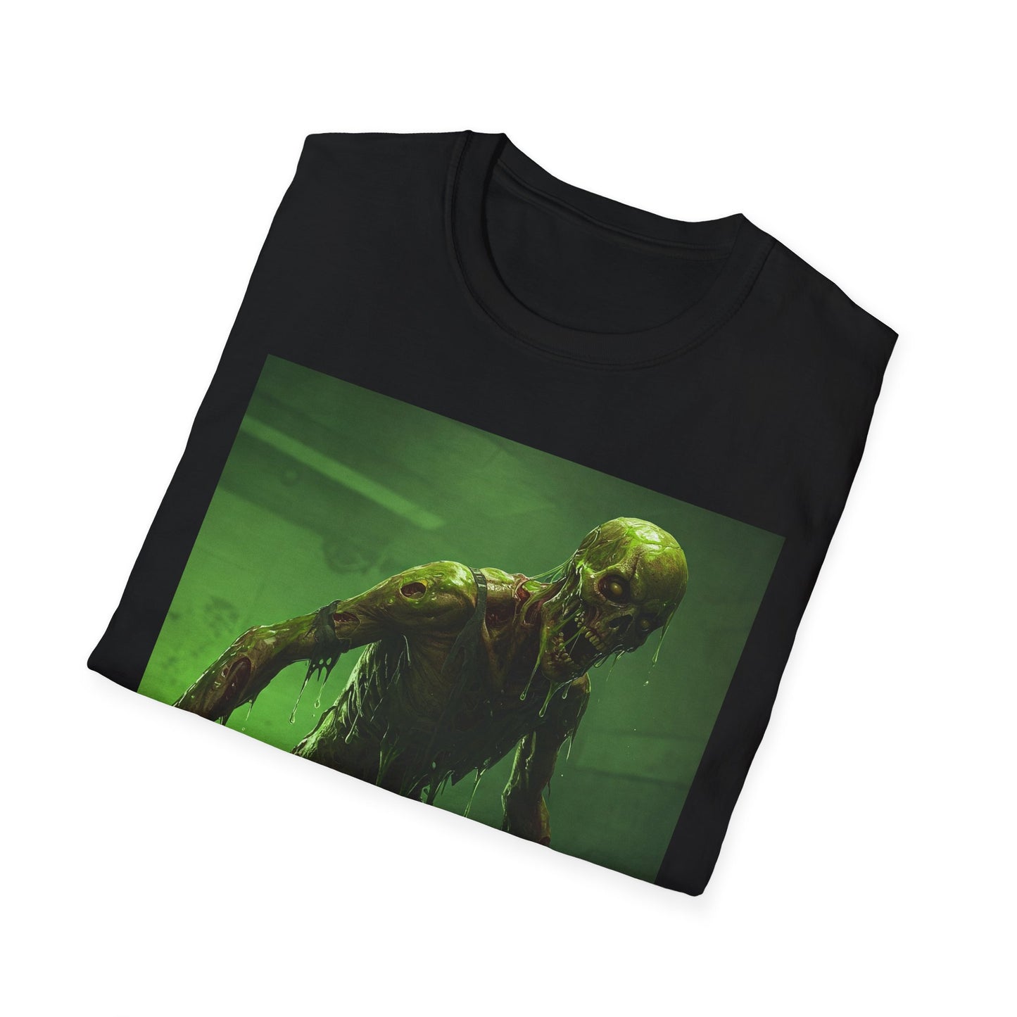 Apocalyptic Portrait Tee, bold, decaying zombie graphic