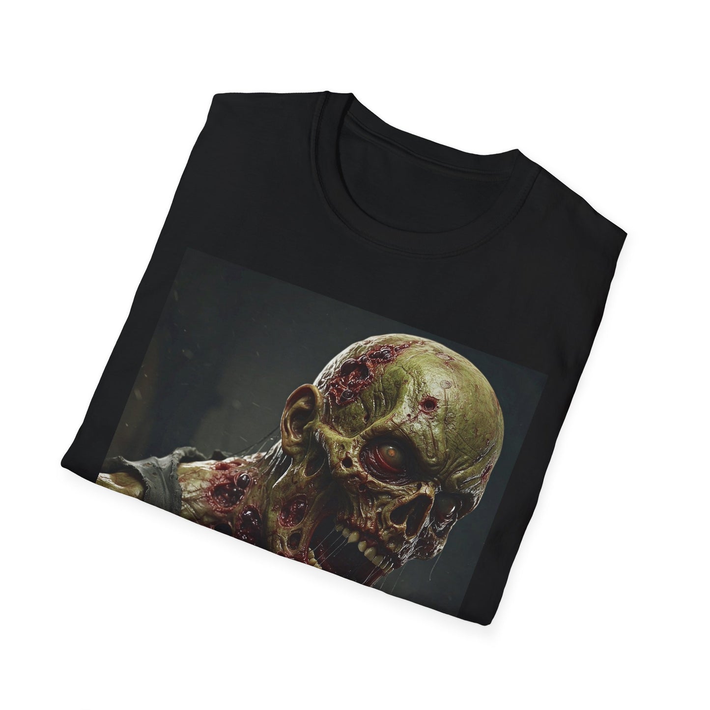 Apocalyptic Portrait Tee, bold, decaying zombie graphic