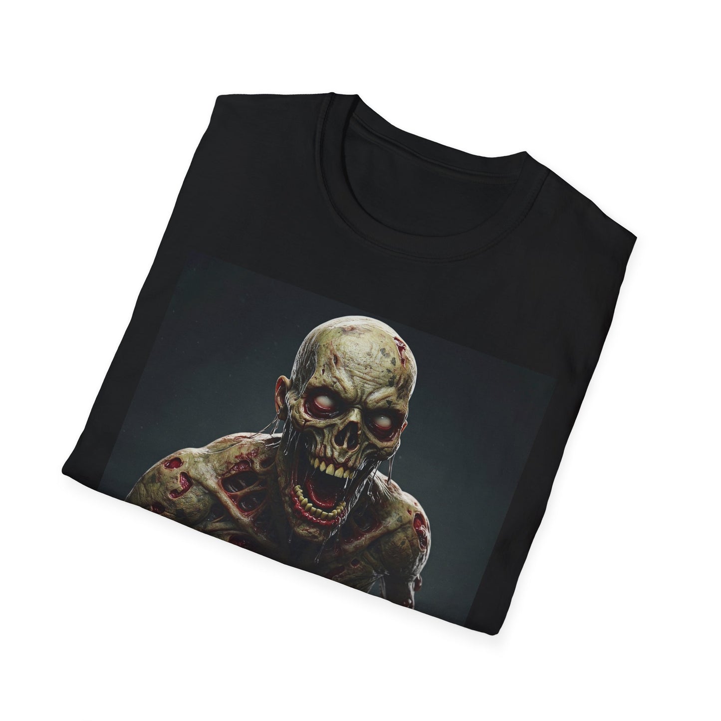 Apocalyptic Portrait Tee, bold, decaying zombie graphic