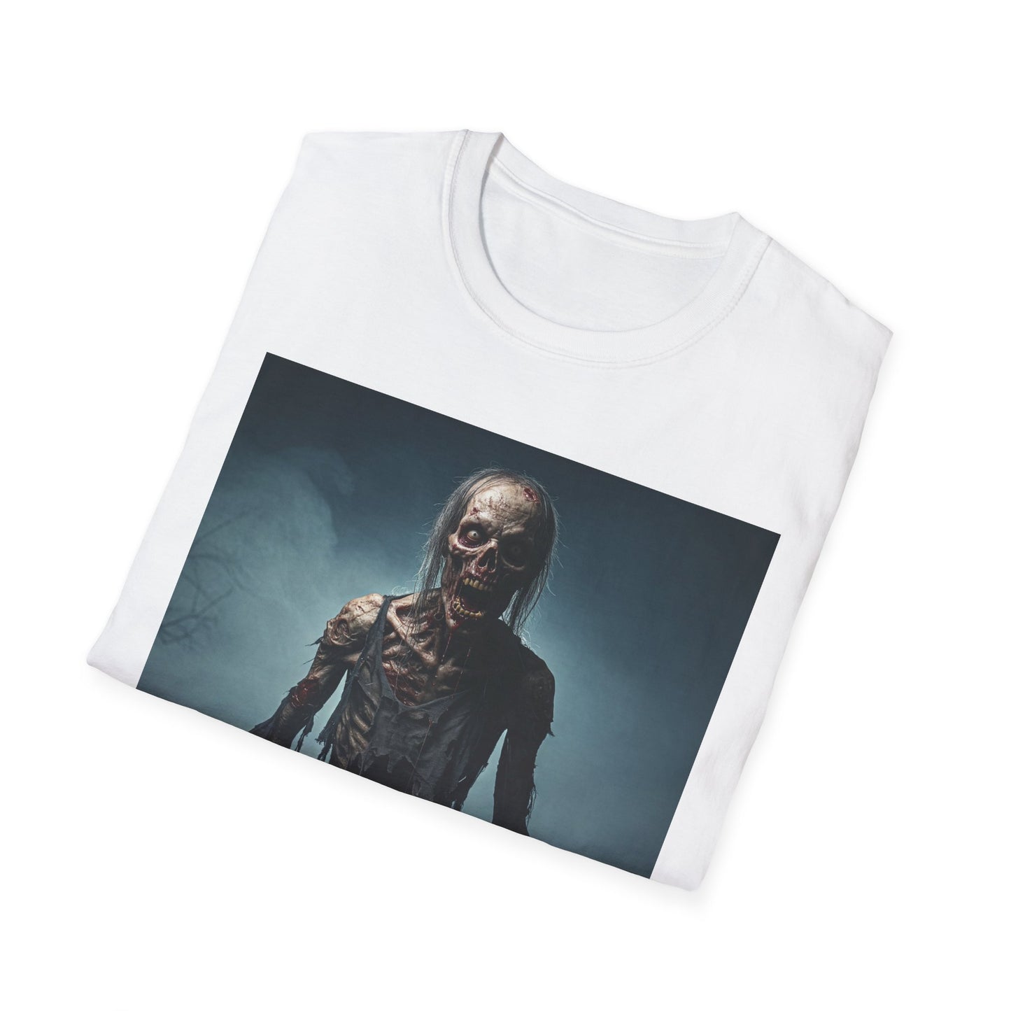 Apocalyptic Portrait Tee, bold, decaying zombie graphic