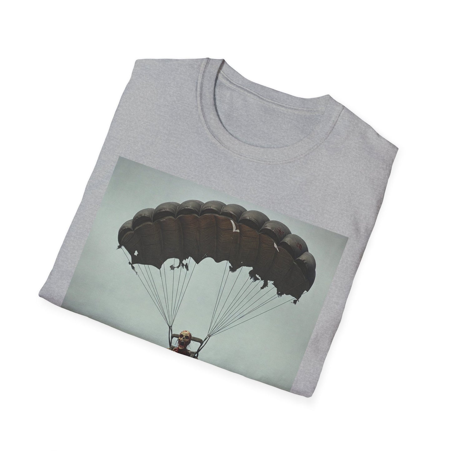 Adventure Awaits Parachuting Hero Unisex Softstyle T-Shirt