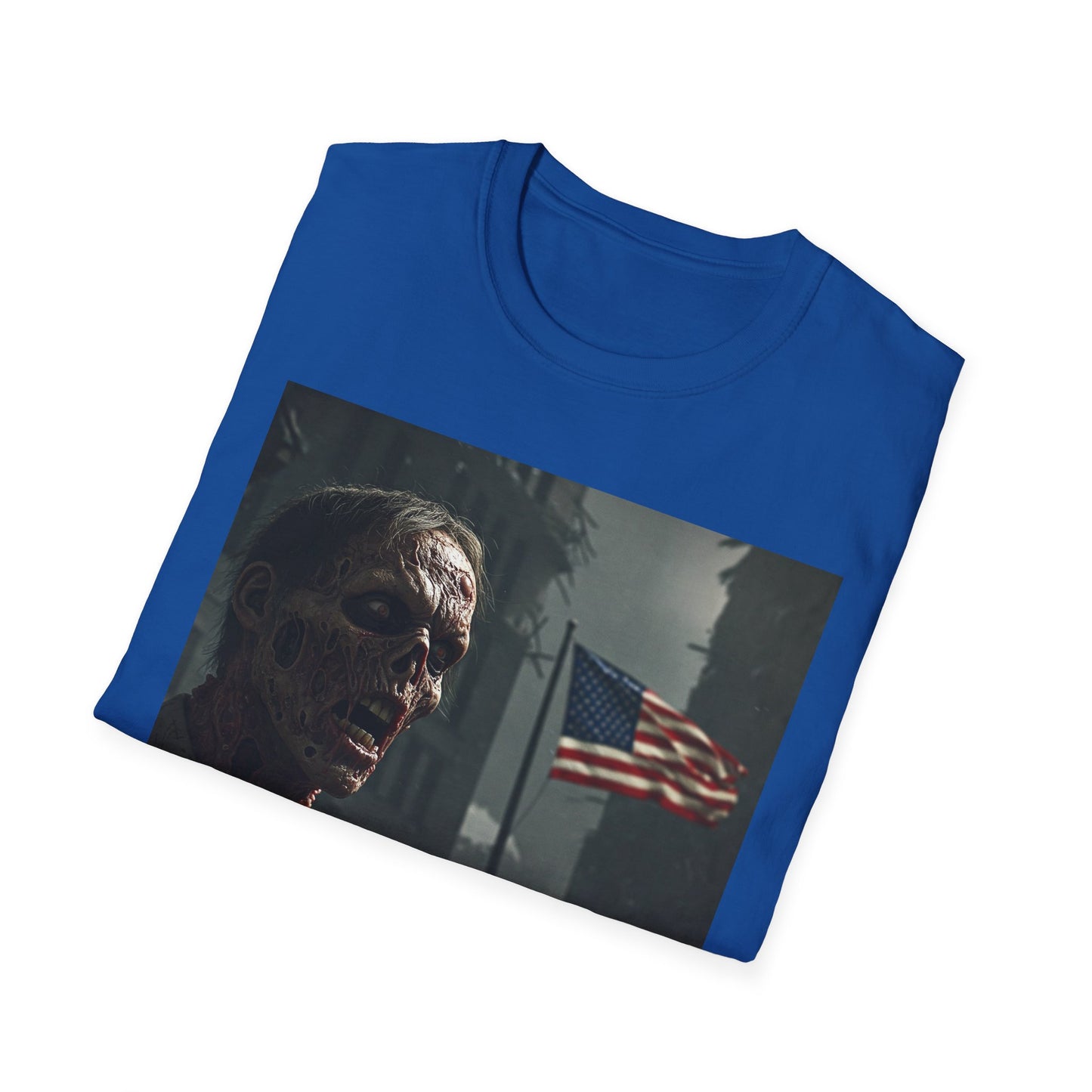 Apocalyptic Portrait Tee, bold, decaying zombie graphic