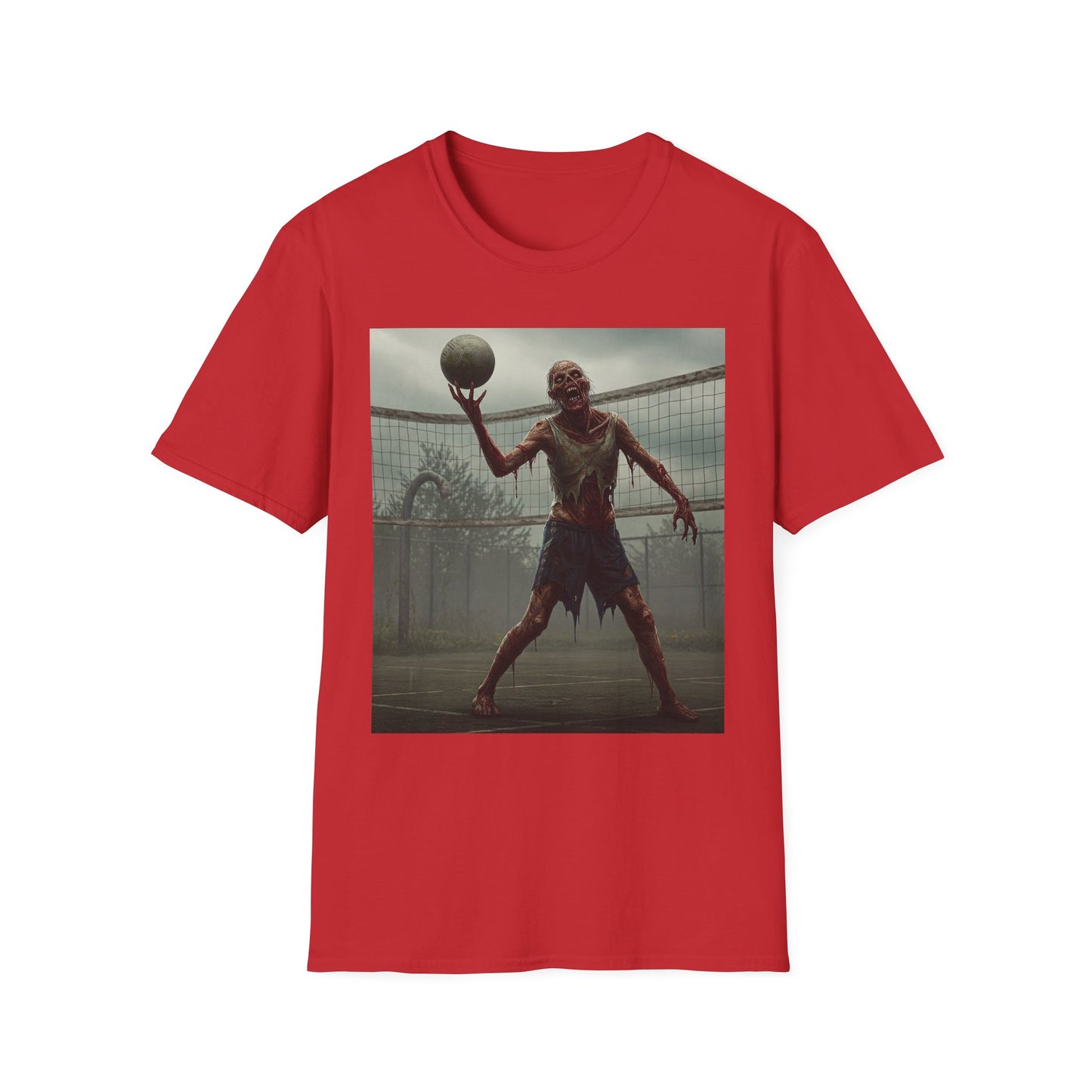 Zombie Basketball Unisex Softstyle T-Shirt | Horror Graphic Tee