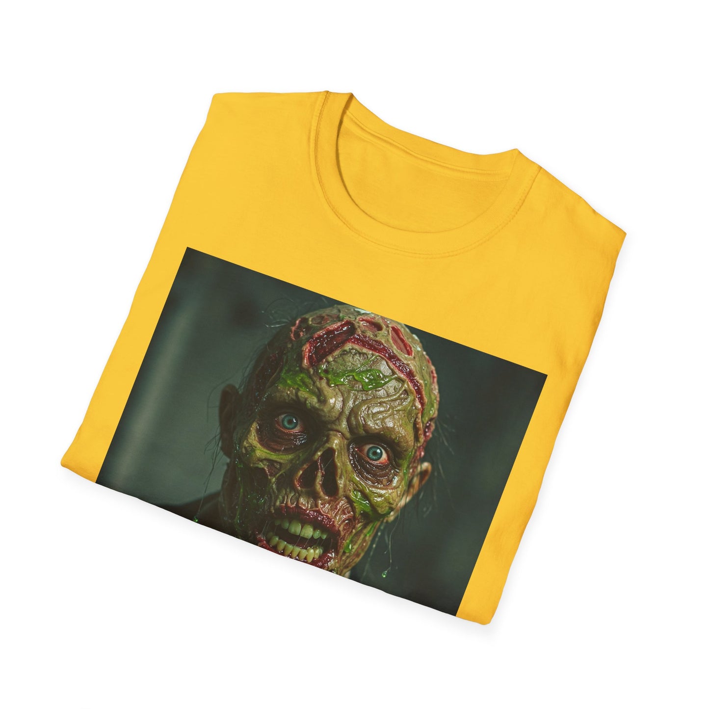 Zombie Horror Apocalyptic Portrait Tee, bold, decaying zombie graphic