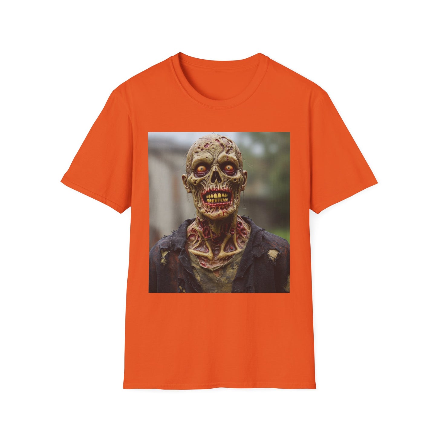 Apocalyptic Portrait Tee, bold, decaying zombie graphic