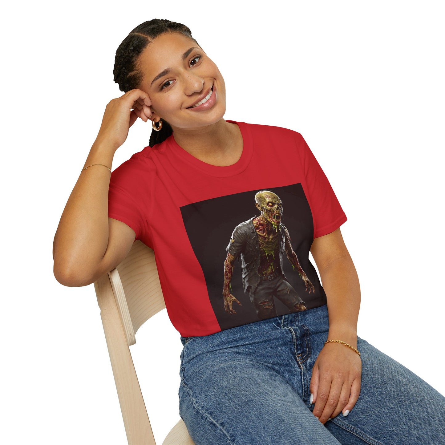 Zombie Graphic Unisex Softstyle T-Shirt | Perfect for Halloween and Horror Fans