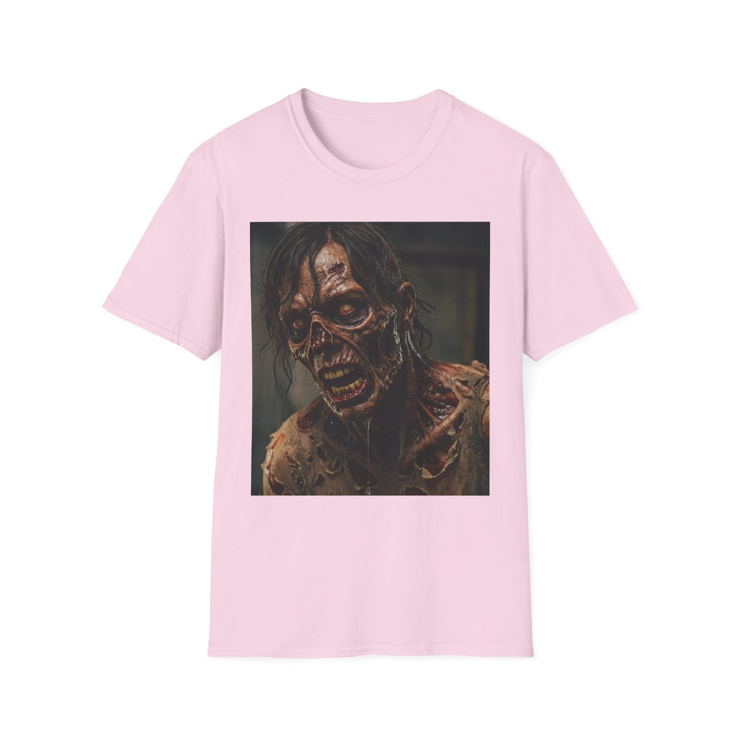 Apocalyptic Portrait Tee, bold, decaying zombie graphic